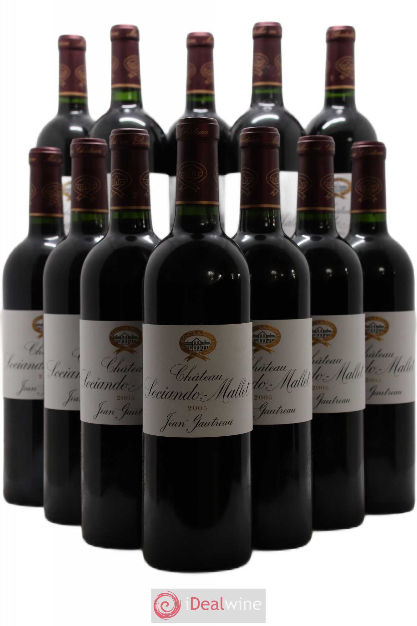 Château Sociando Mallet 2005 - Lot de 12 bouteilles - 0
