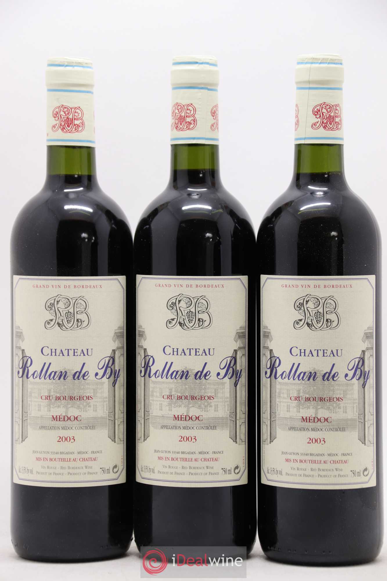 Château Rollan de By Cru Bourgeois 2003 - Lot de 12 bouteilles - 1