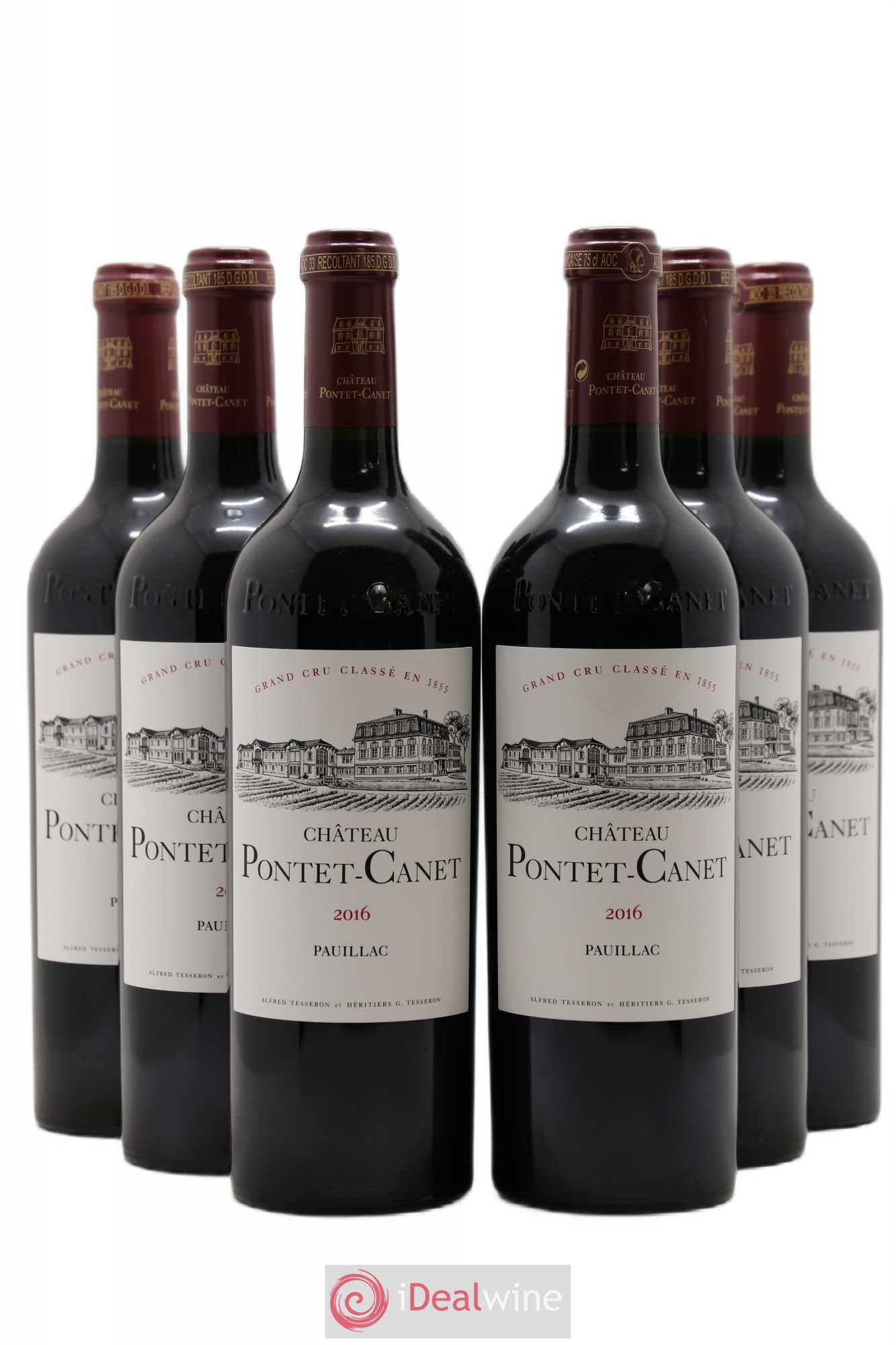 Château Pontet Canet 5ème Grand Cru Classé 2016 - Lot de 6 bouteilles - 0