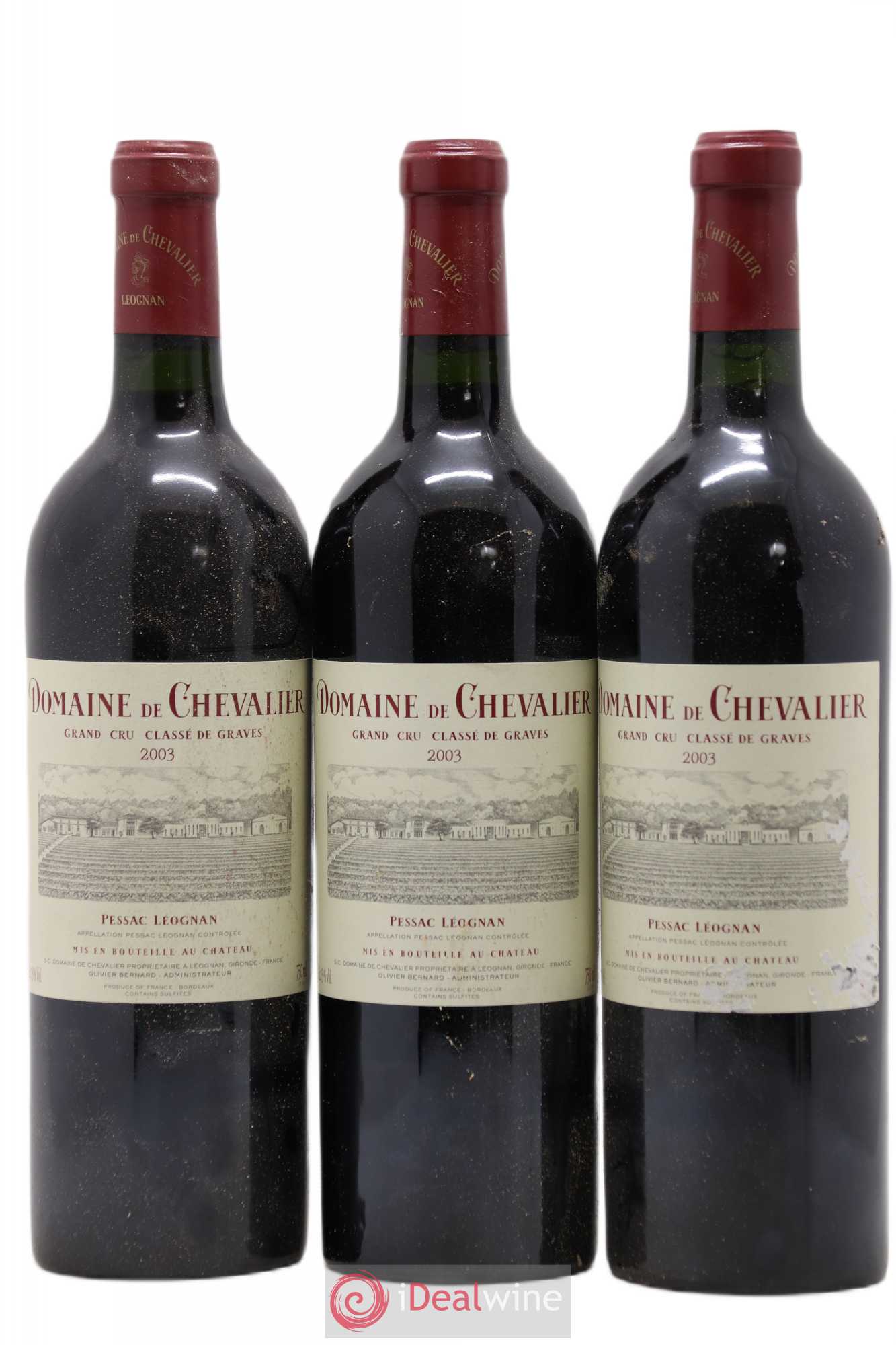 Domaine de Chevalier Cru Classé de Graves 2003 - Lot de 3 bouteilles - 0