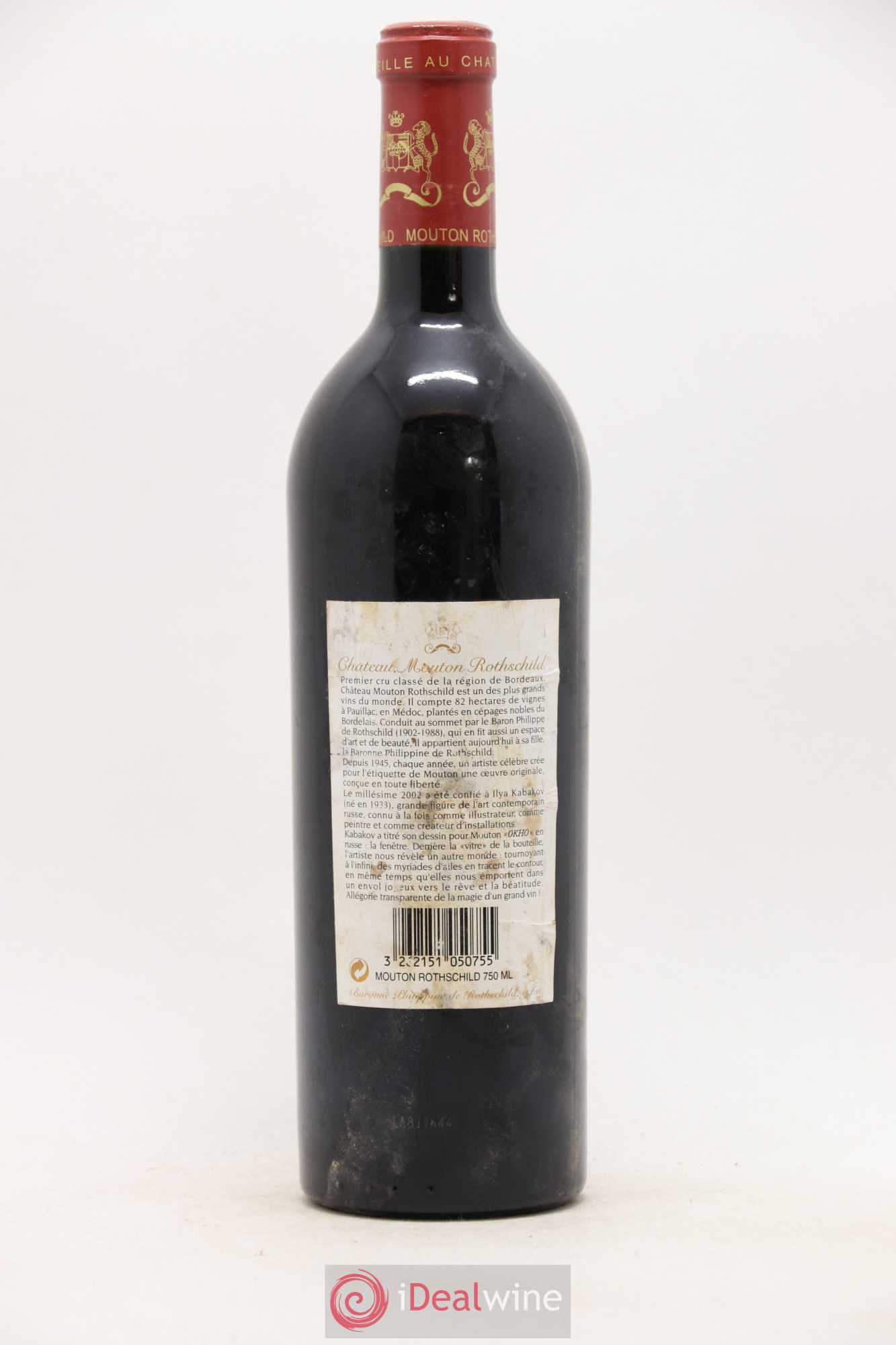 Château Mouton Rothschild 1er Grand Cru Classé 2002 - Lot de 1 bouteille - 1