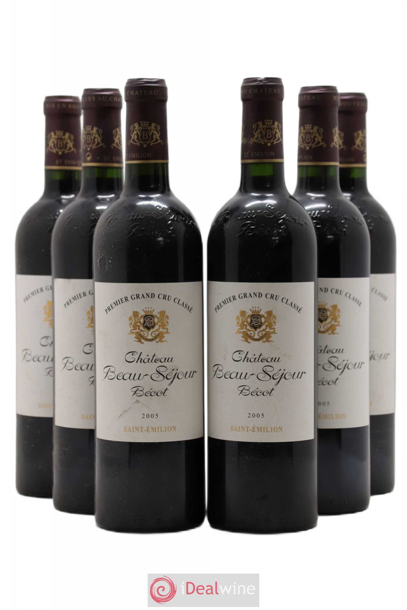 Château Beau-Séjour Bécot 1er Grand Cru Classé B 2005 - Lot de 6 bouteilles - 0