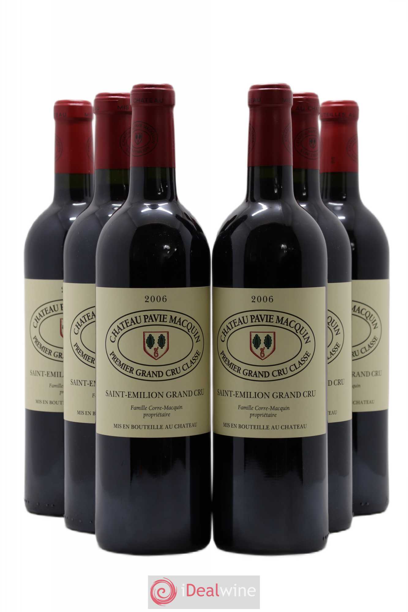 Château Pavie Macquin 1er Grand Cru Classé B 2006 - Lot de 6 bouteilles - 0