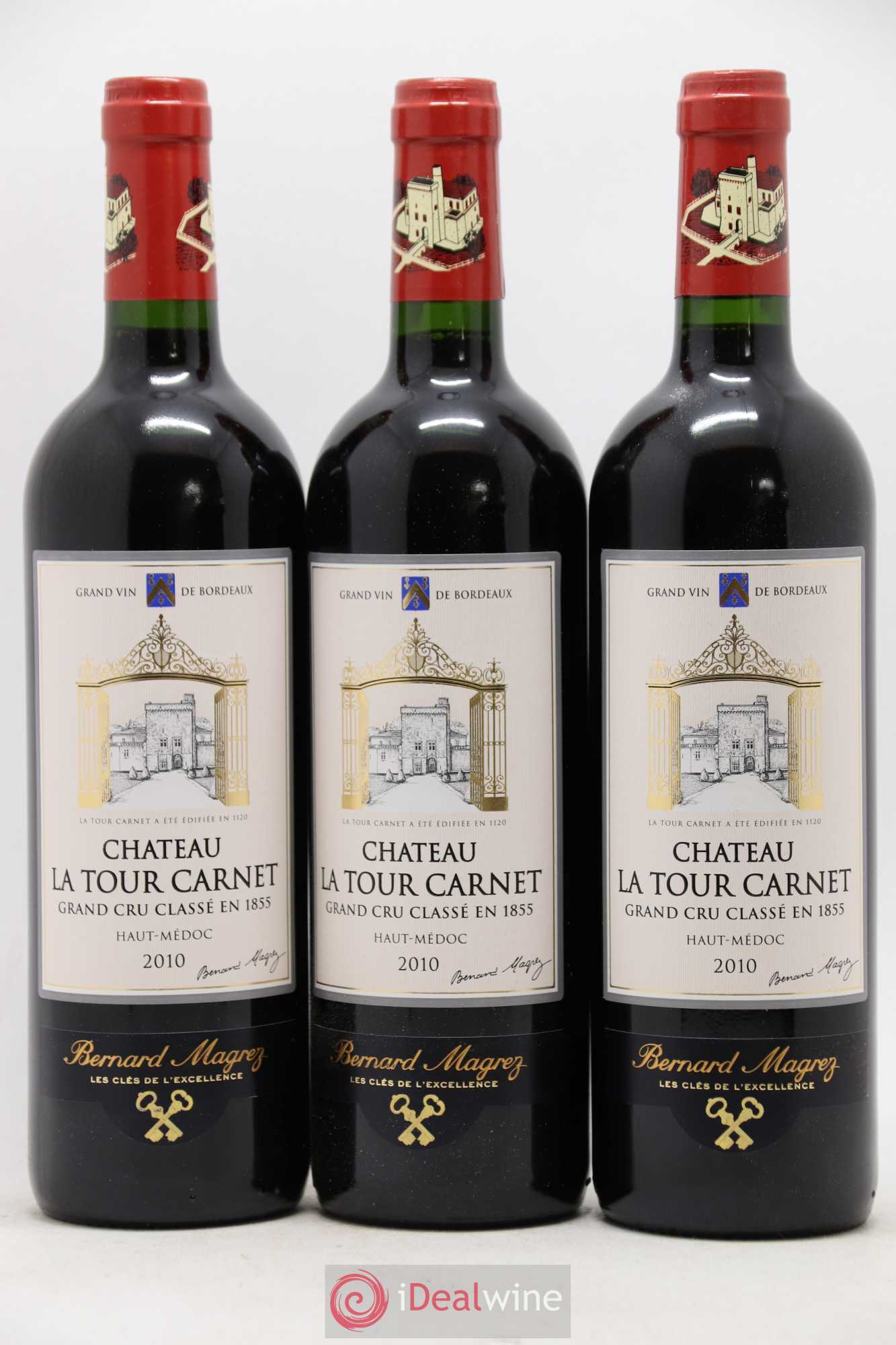 Château la Tour Carnet 4ème Grand Cru Classé 2010 - Lot de 6 bouteilles - 1