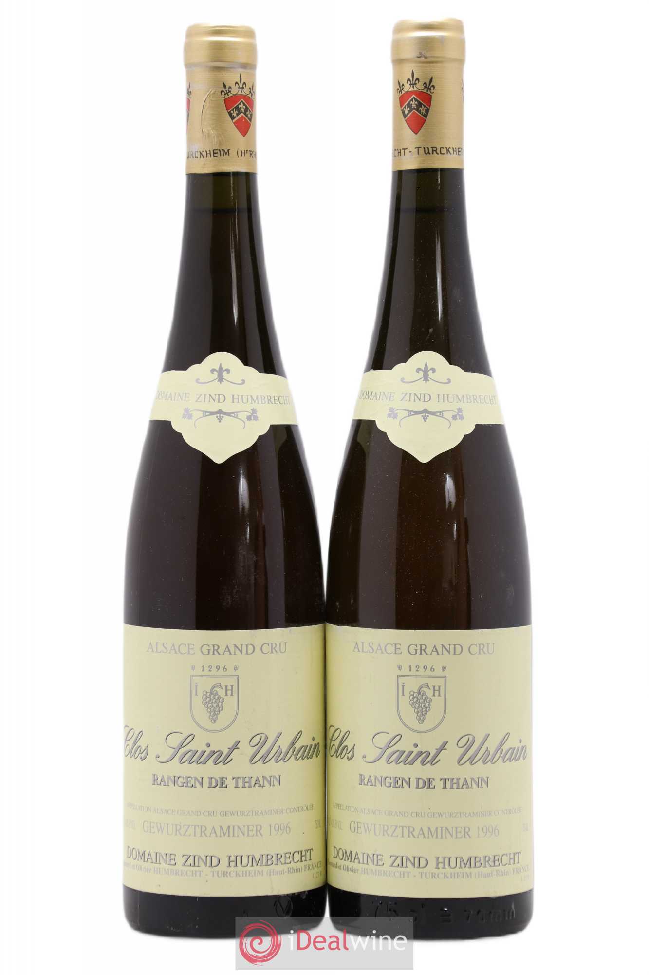 Alsace Gewurztraminer Grand Cru Rangen de Thann Clos Saint Urbain Zind-Humbrecht (Domaine) 1996 - Lot de 2 bouteilles - 0