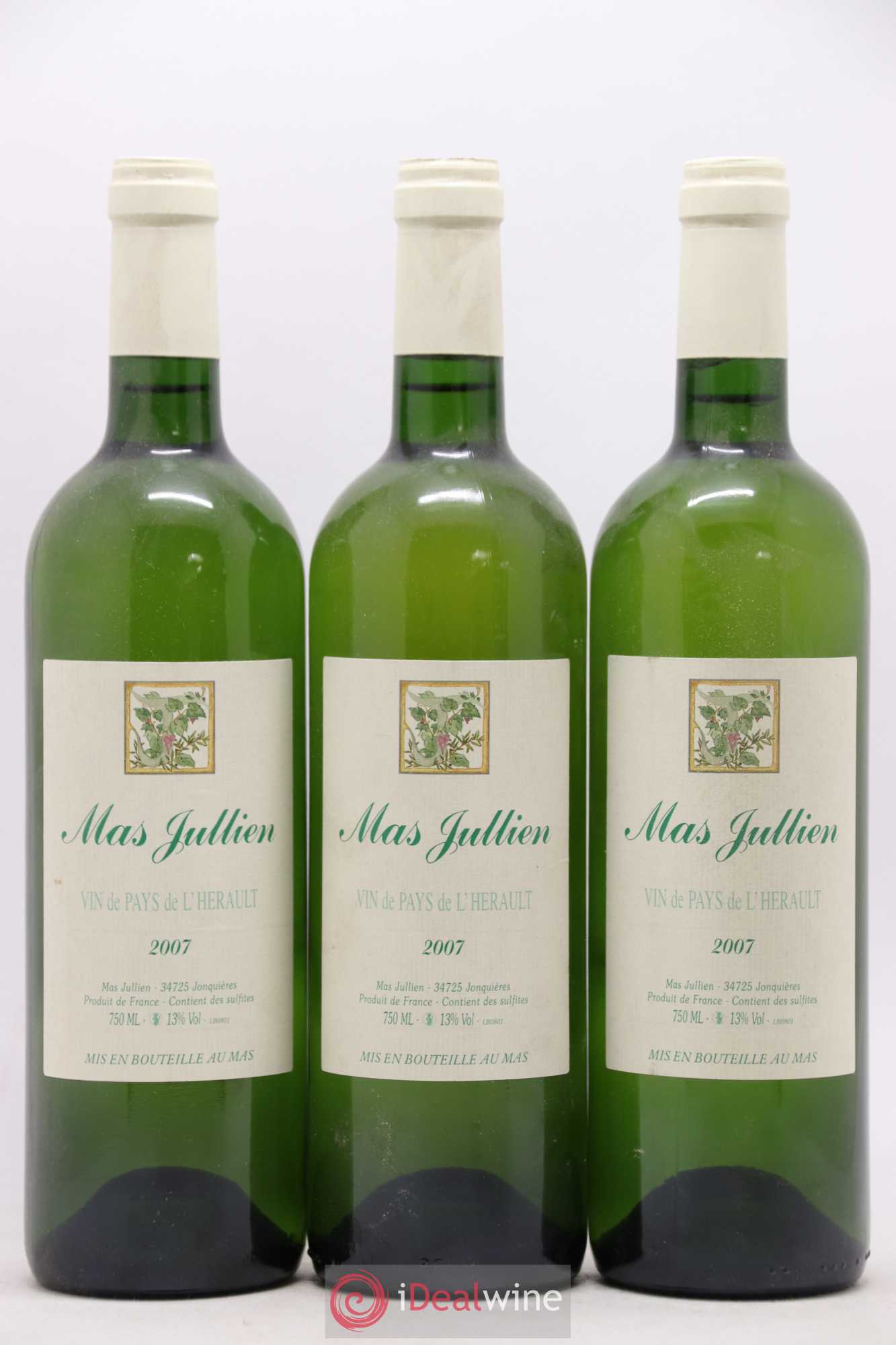 Pays d'Hérault Mas Jullien Olivier Jullien 2007 - Lot de 6 bouteilles - 1