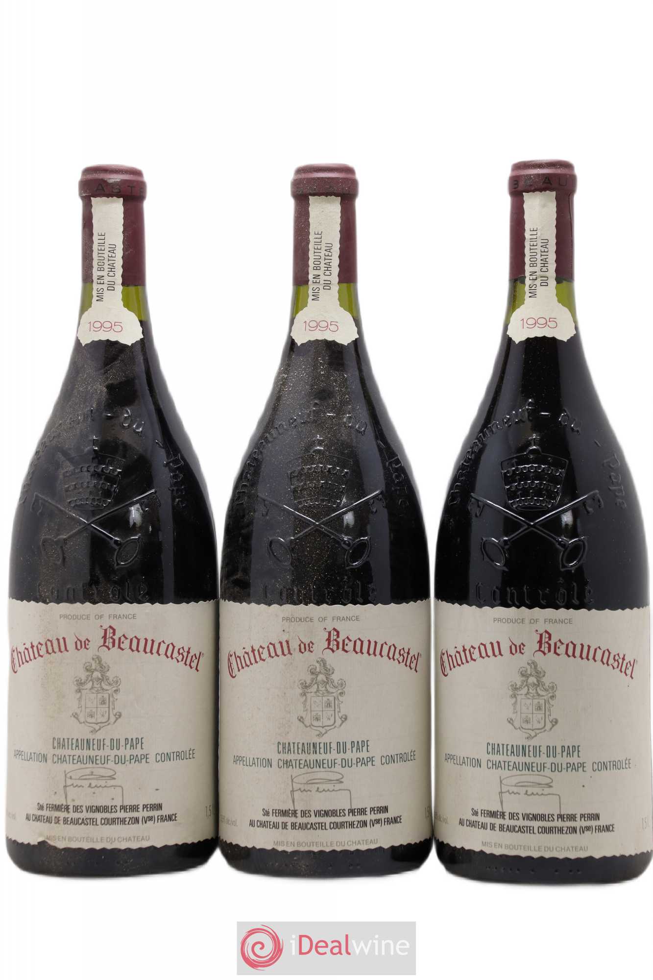 Châteauneuf-du-Pape Château de Beaucastel Famille Perrin 1995 - Lot de 3 magnums - 0
