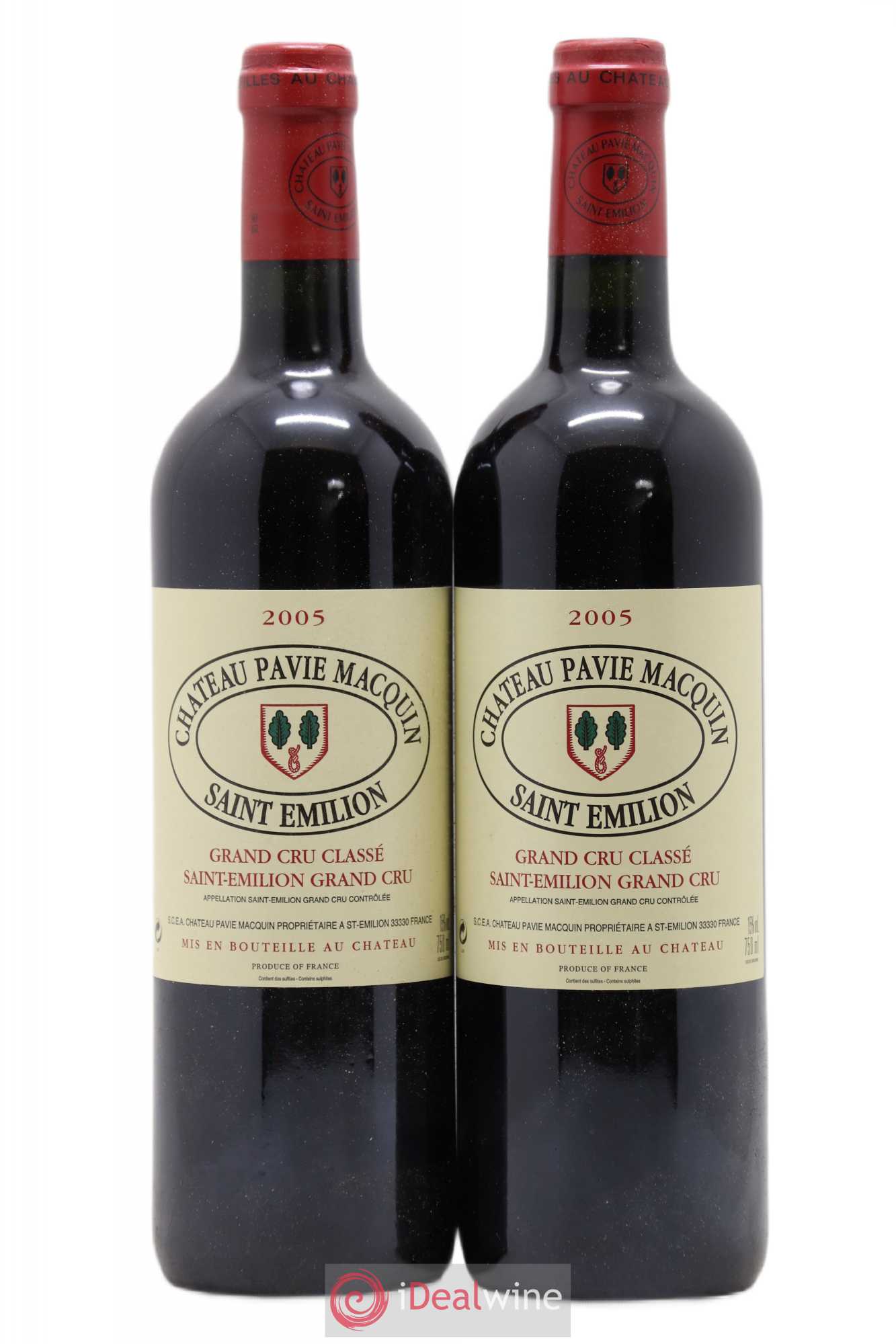 Château Pavie Macquin 1er Grand Cru Classé B 2005 - Lot de 2 bouteilles - 0