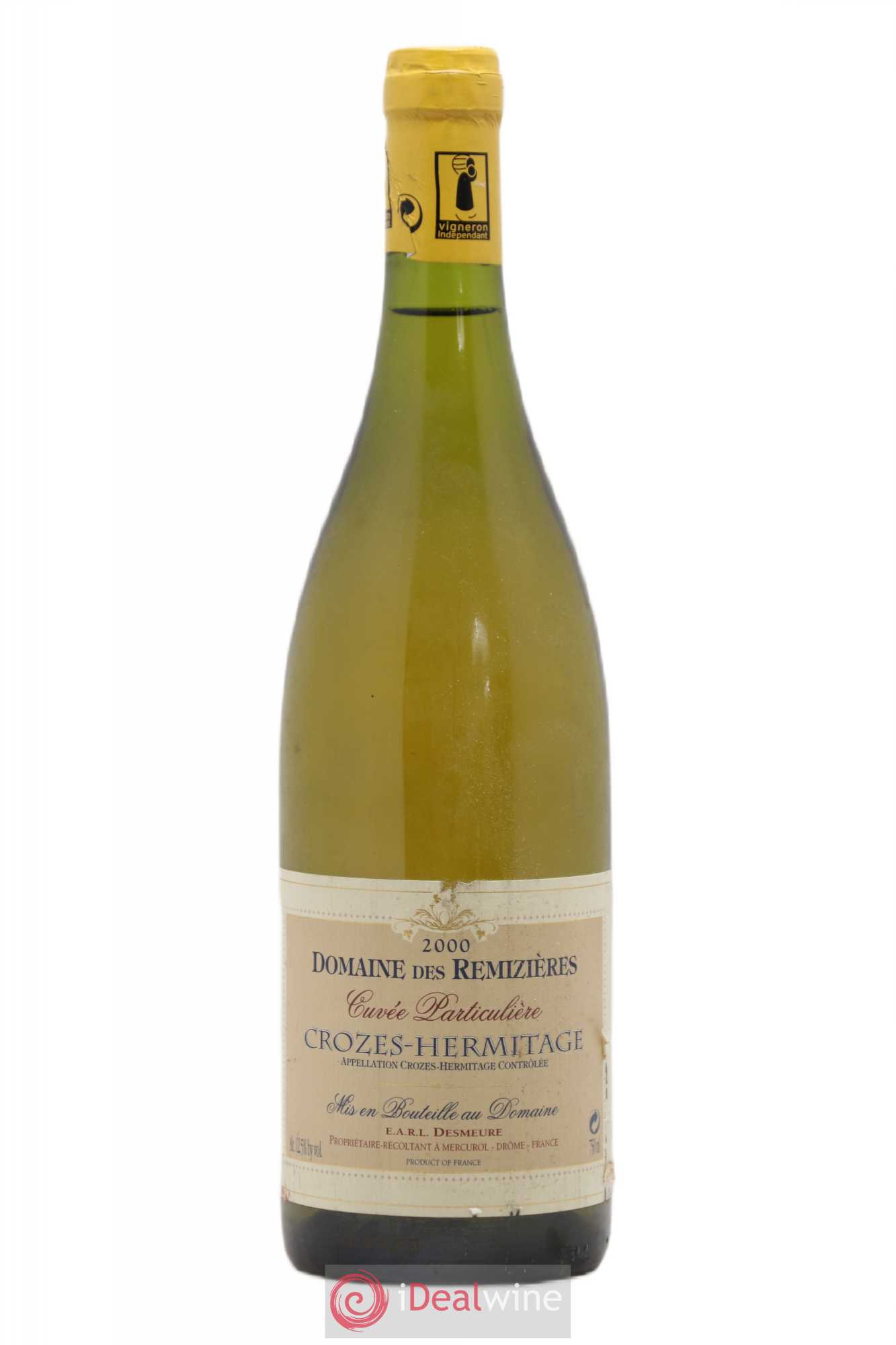 Crozes-Hermitage Domaine des Rémizières Cuvée particuliere 2000 - Posten von 1 Flasche - 0