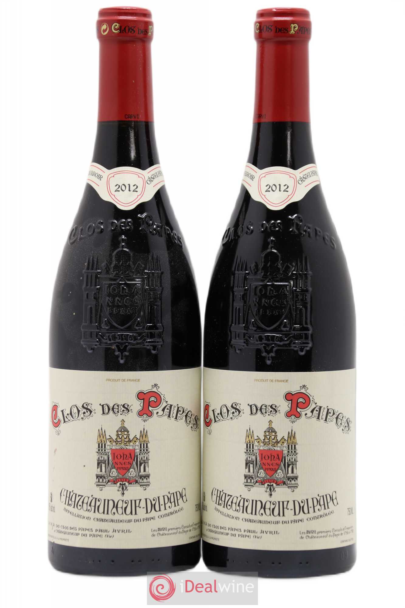 Châteauneuf-du-Pape Clos des Papes - Paul Avril 2012 - Lot de 2 bouteilles - 0