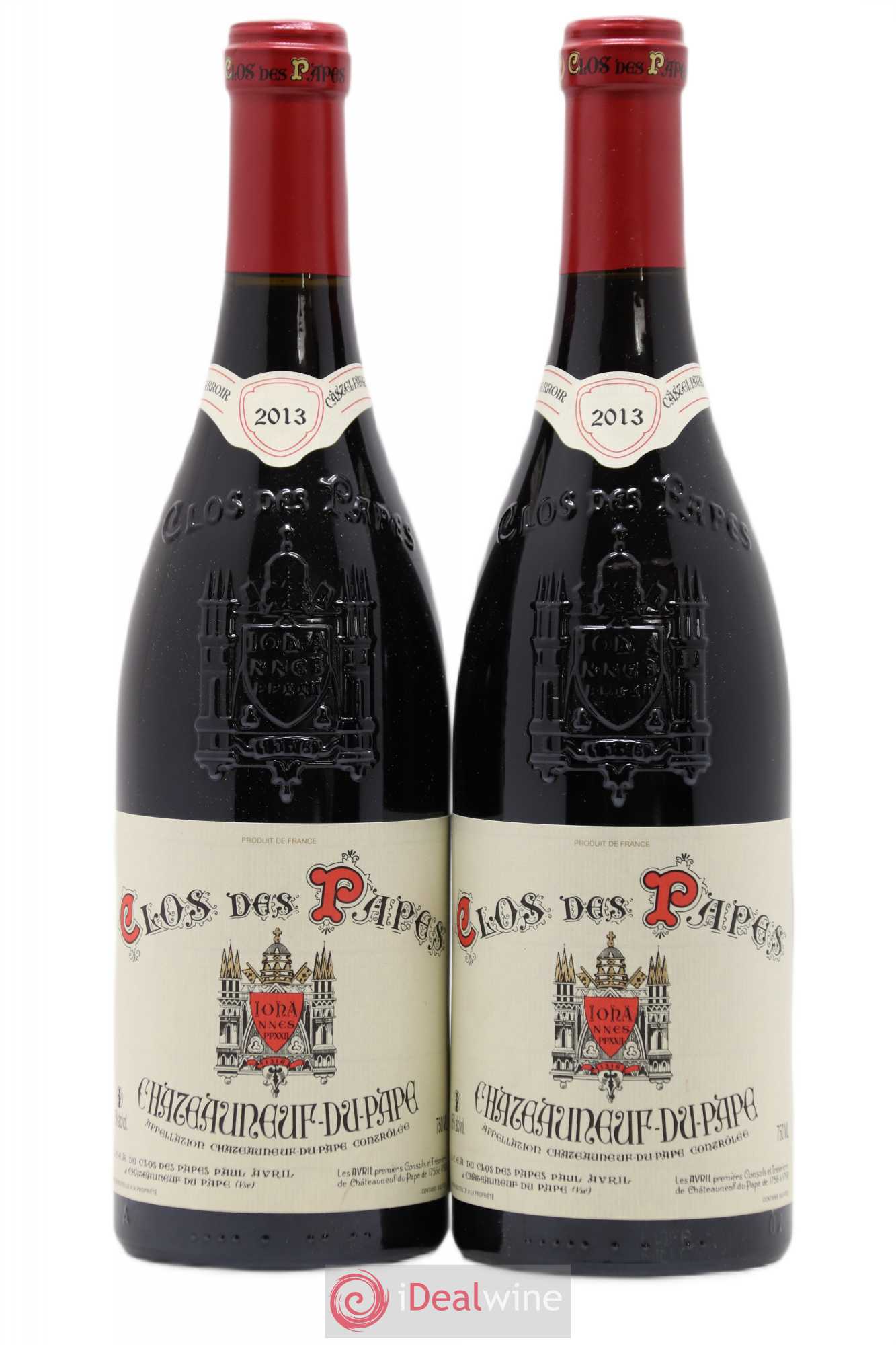 Châteauneuf-du-Pape Clos des Papes - Paul Avril 2013 - Lot de 2 bouteilles - 0