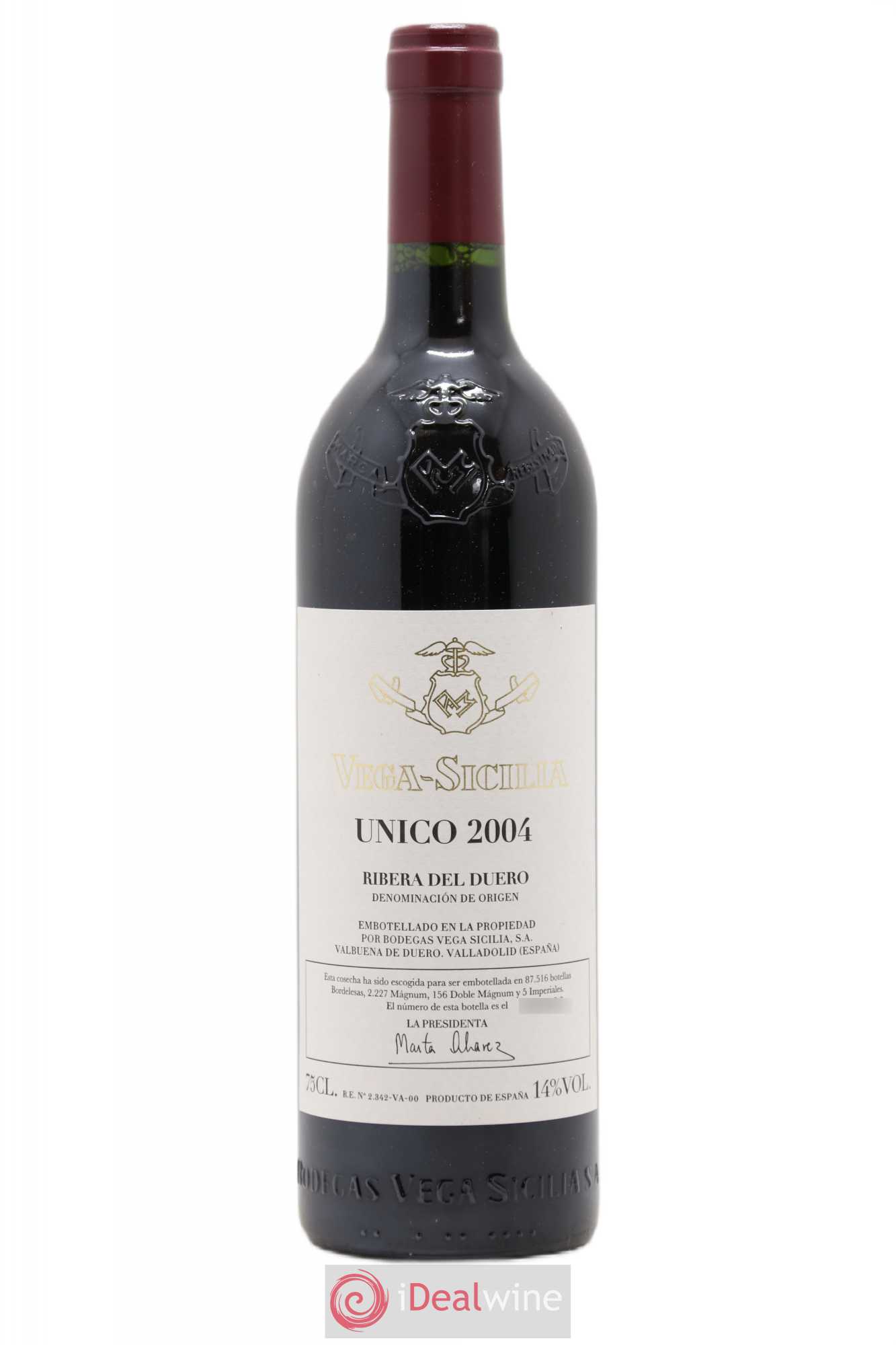 Ribera Del Duero DO Vega Sicilia Unico Famille Alvarez 2004 - Lot de 1 bouteille - 0