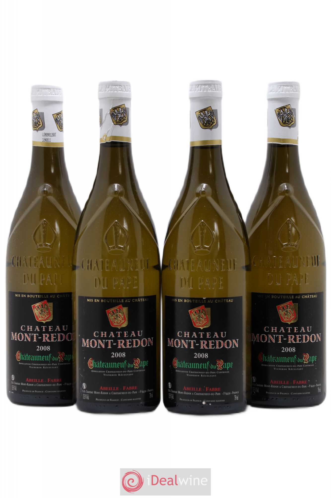 Châteauneuf-du-Pape Mont-Redon Famille Abeille-Fabre 2008 - Posten von 4 Flaschen - 0