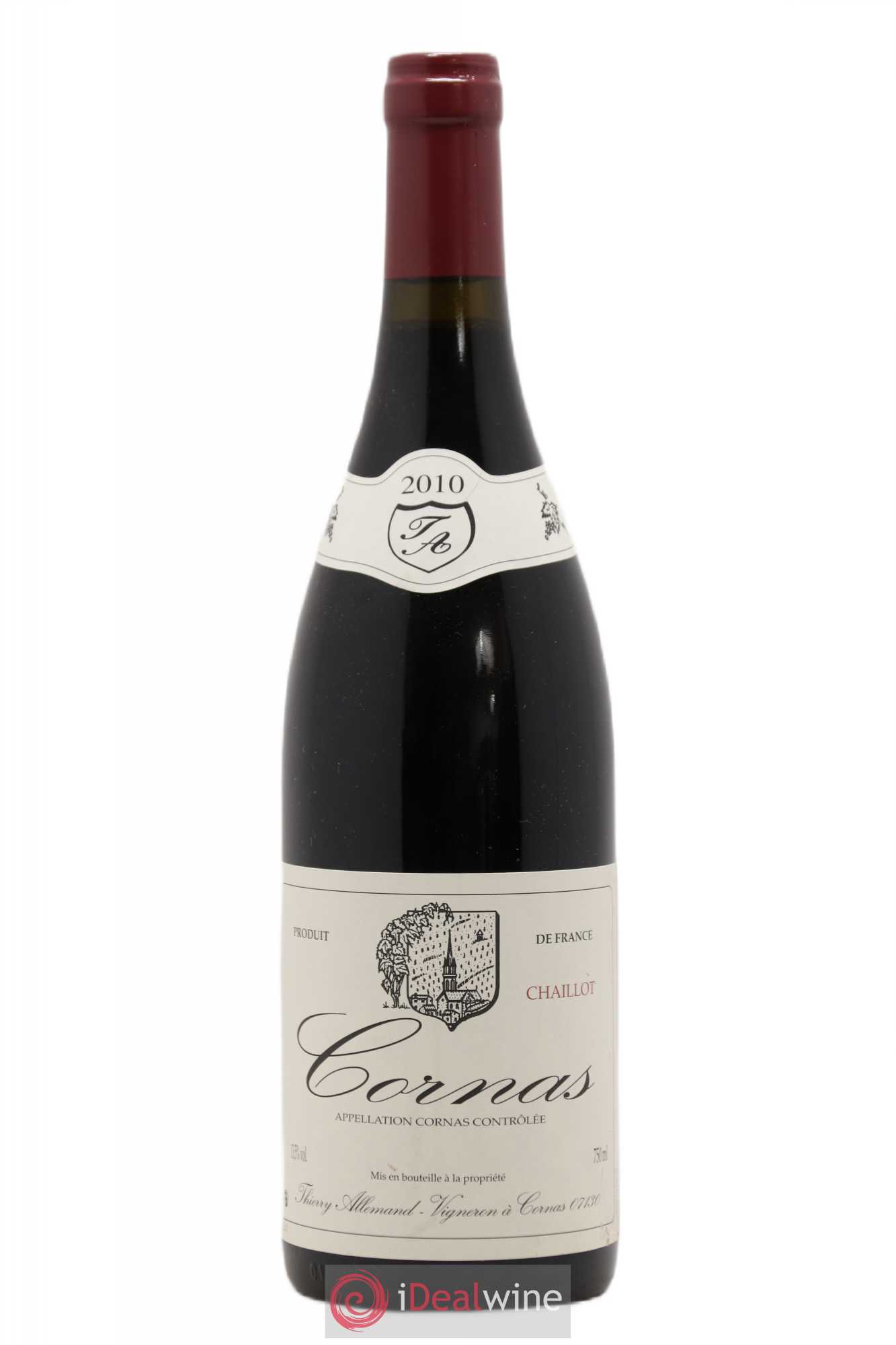 Cornas Chaillot Thierry Allemand 2010 - Lot de 1 bouteille - 0