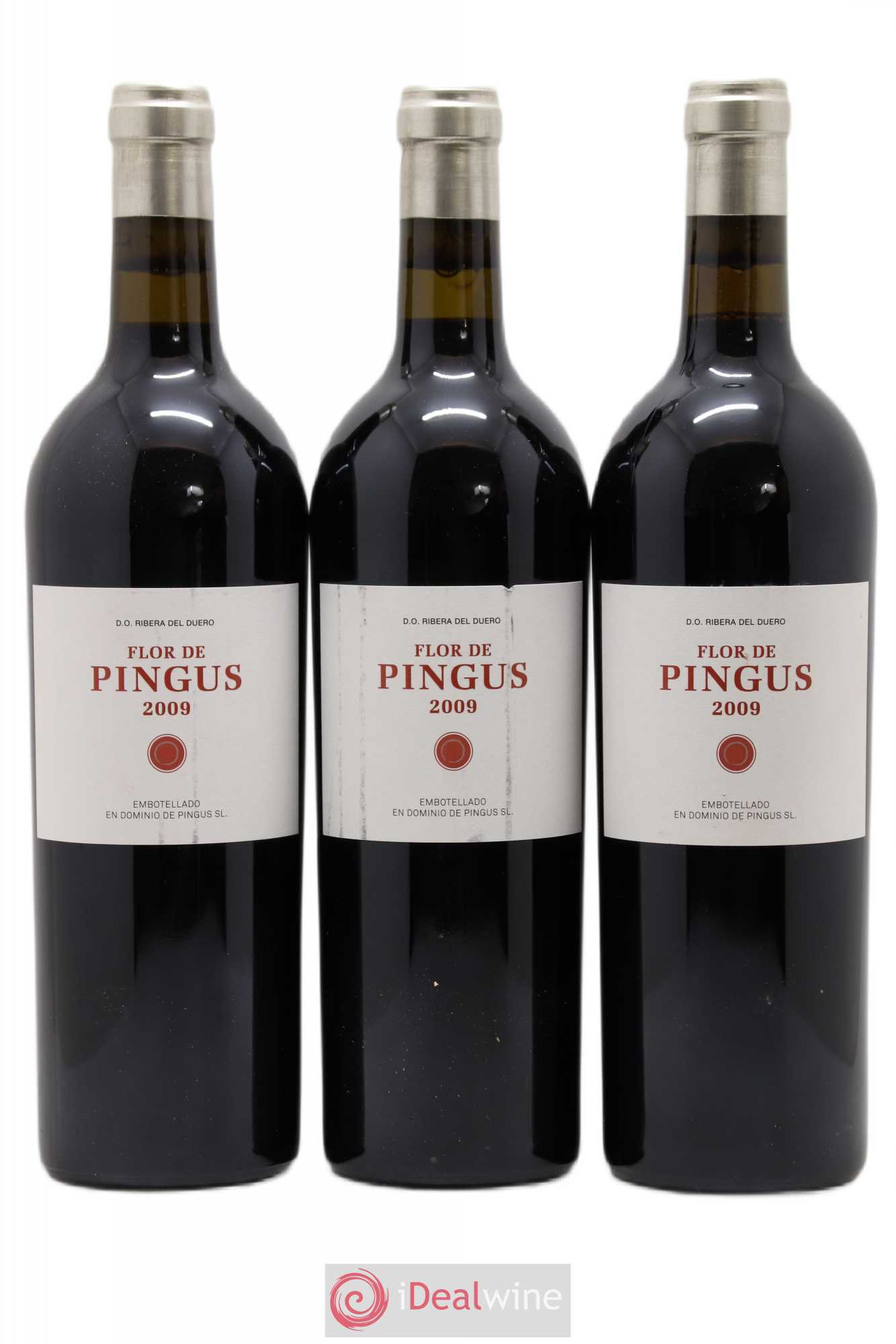 Ribera Del Duero Flor de Pingus Dominio de Pingus - Peter Sisseck 2009 - Lot de 3 bouteilles - 0