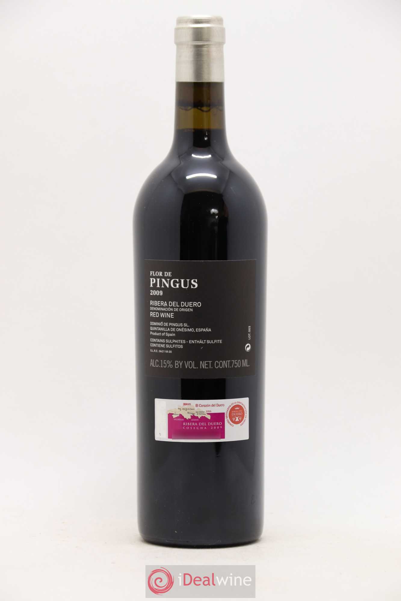 Ribera Del Duero Flor de Pingus Dominio de Pingus - Peter Sisseck 2009 - Lot de 1 bouteille - 1