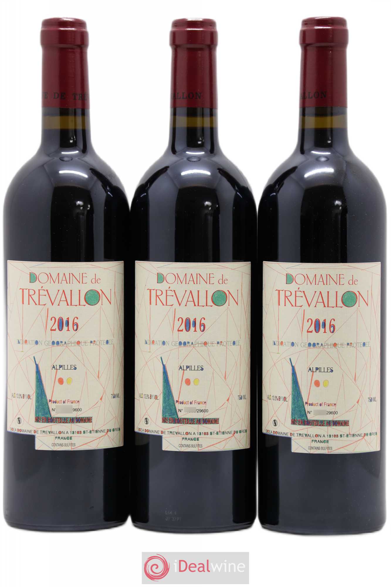Alpilles Trévallon (Domaine de) Eloi Dürrbach 2016 - Lot de 3 bouteilles - 0