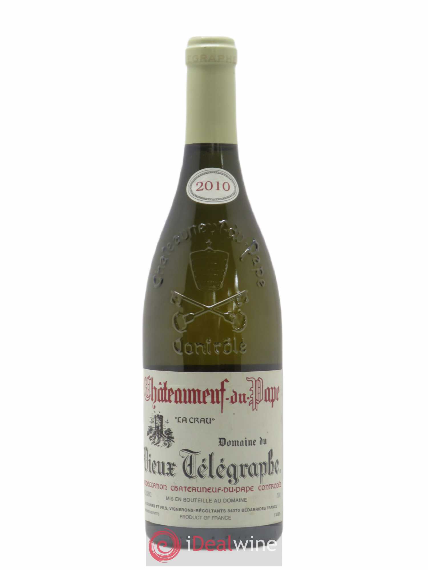 Châteauneuf-du-Pape Vieux Télégraphe (Domaine du) Vignobles Brunier 2010 - Lot de 1 bouteille - 0