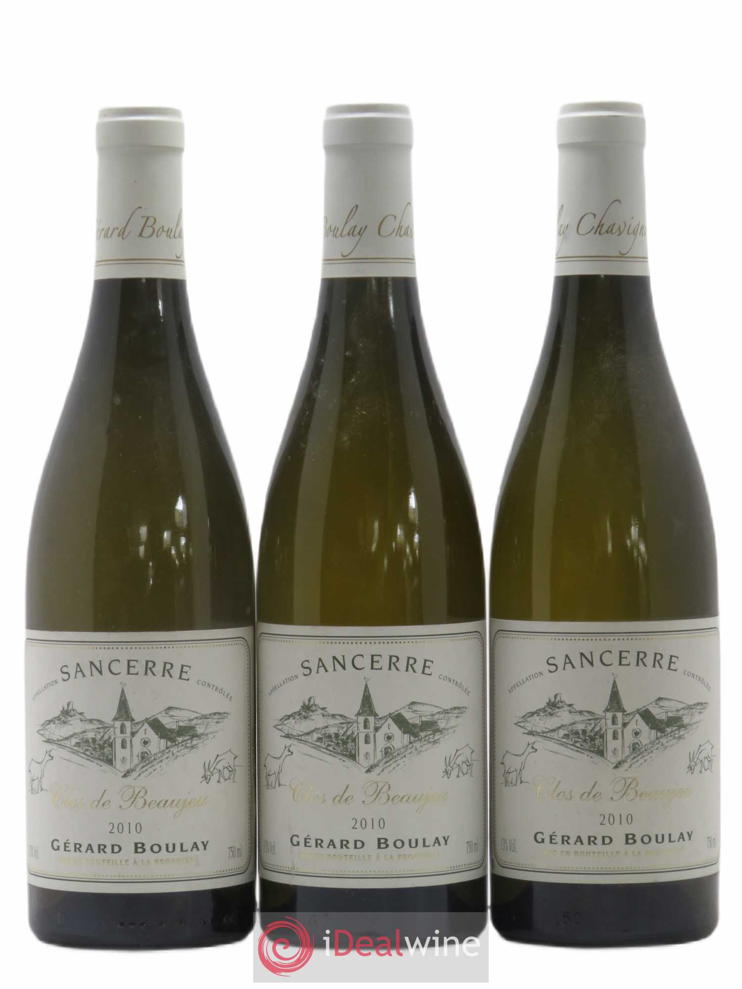 Sancerre Gérard Boulay Clos de Beaujeux Boulay 2010 - Posten von 3 Flaschen - 0