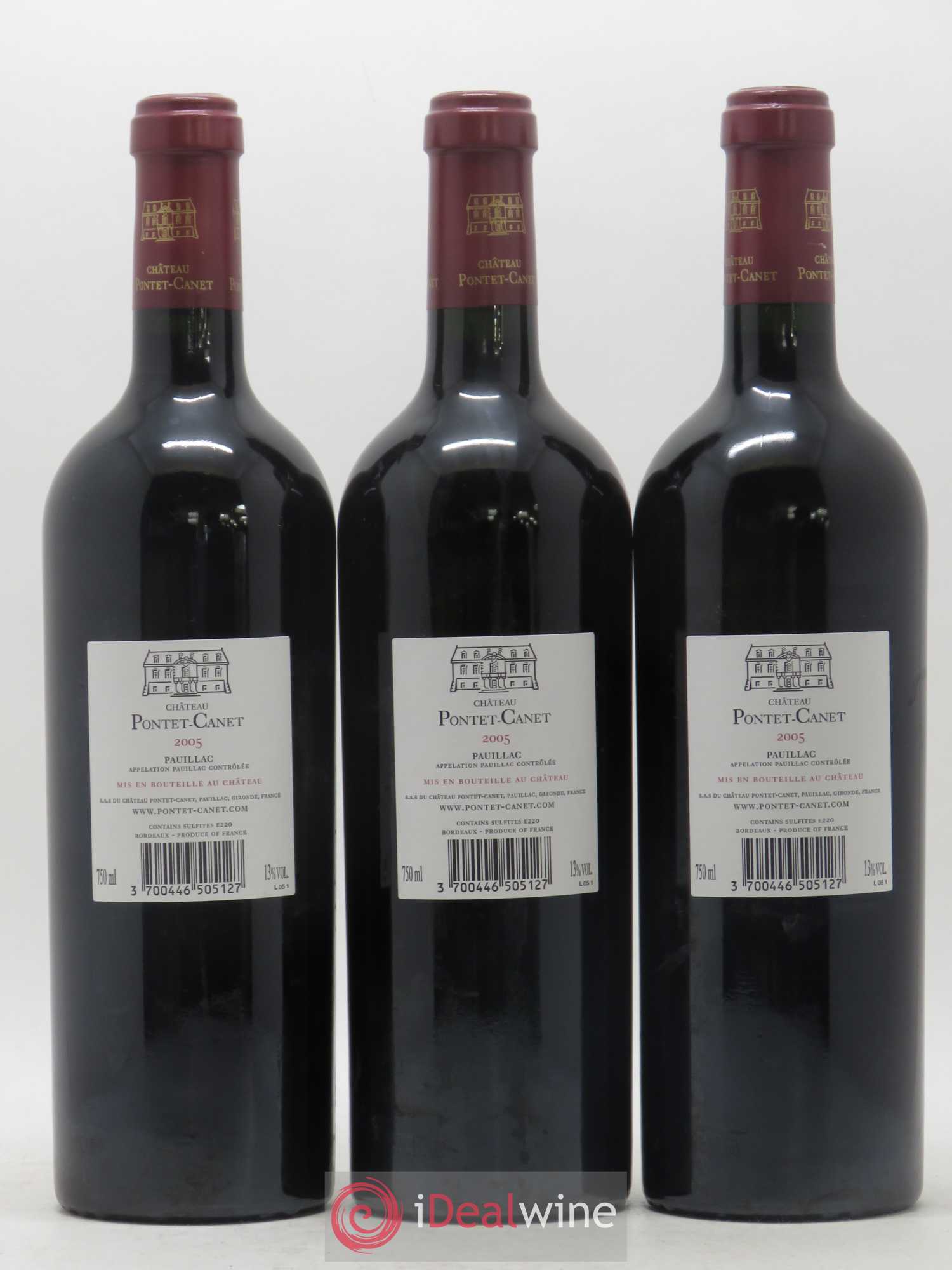 Château Pontet Canet 5ème Grand Cru Classé 2005 - Lot de 12 bouteilles - 8