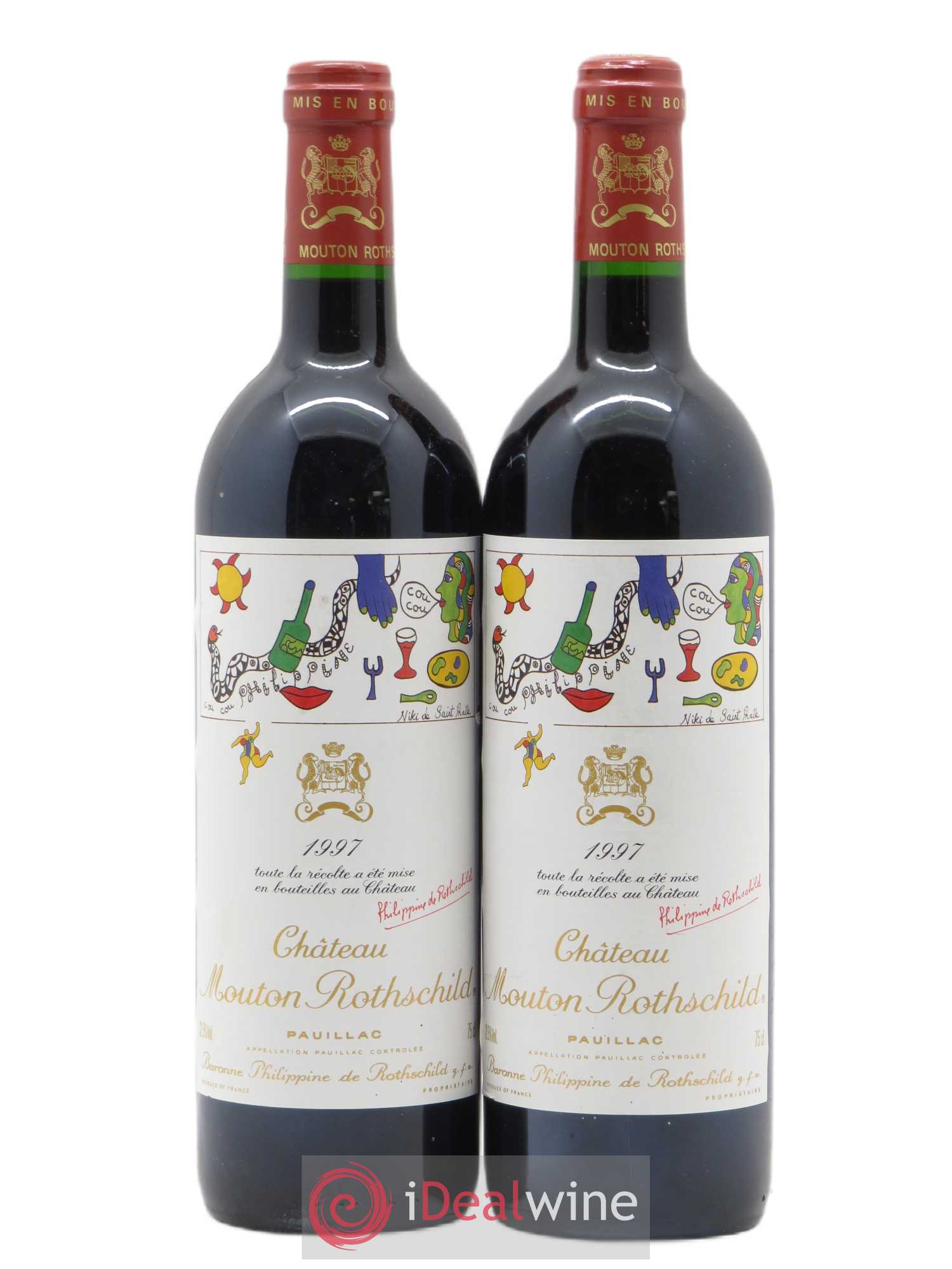 Château Mouton Rothschild 1er Grand Cru Classé 1997 - Lot de 2 bouteilles - 0