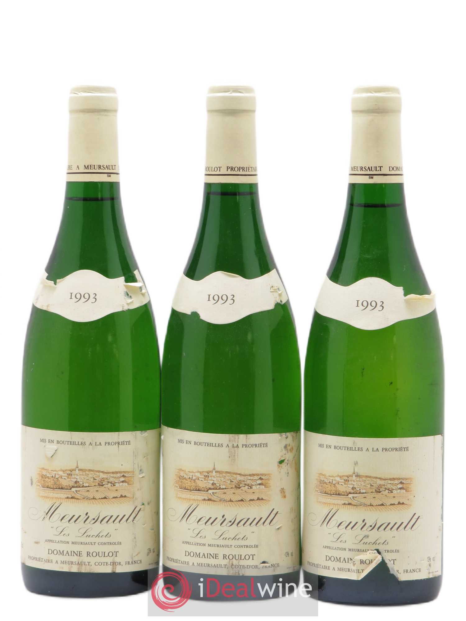 Meursault Luchets Roulot (Domaine) 1993 - Lot de 3 bouteilles - 0
