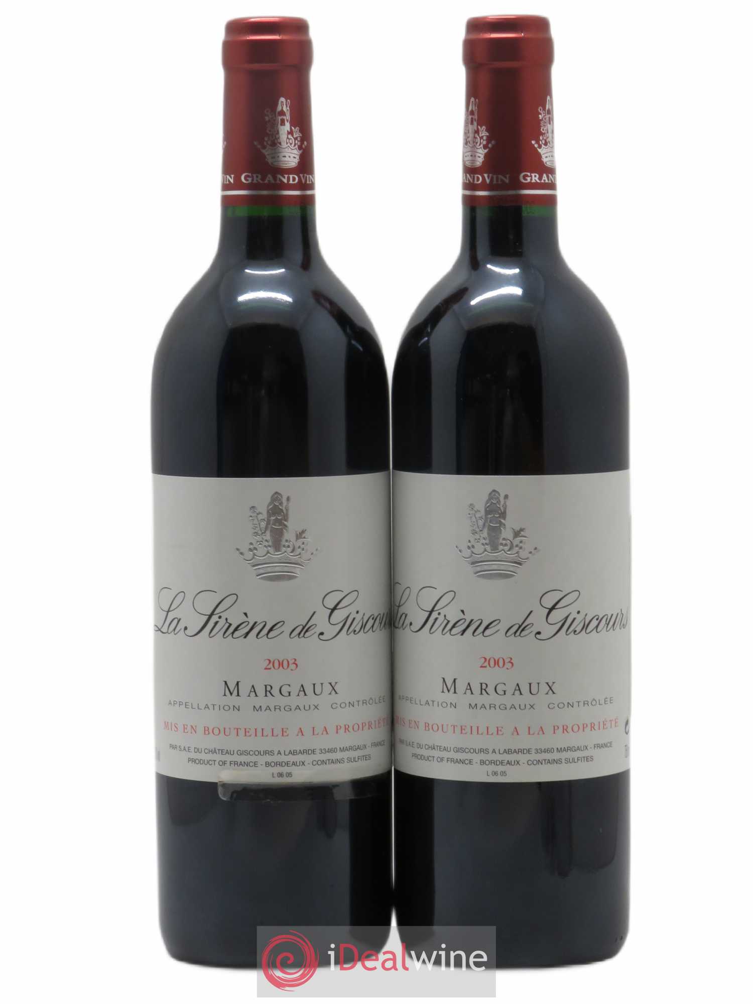 La Sirène de Giscours 2003 - Lot de 2 bouteilles - 0