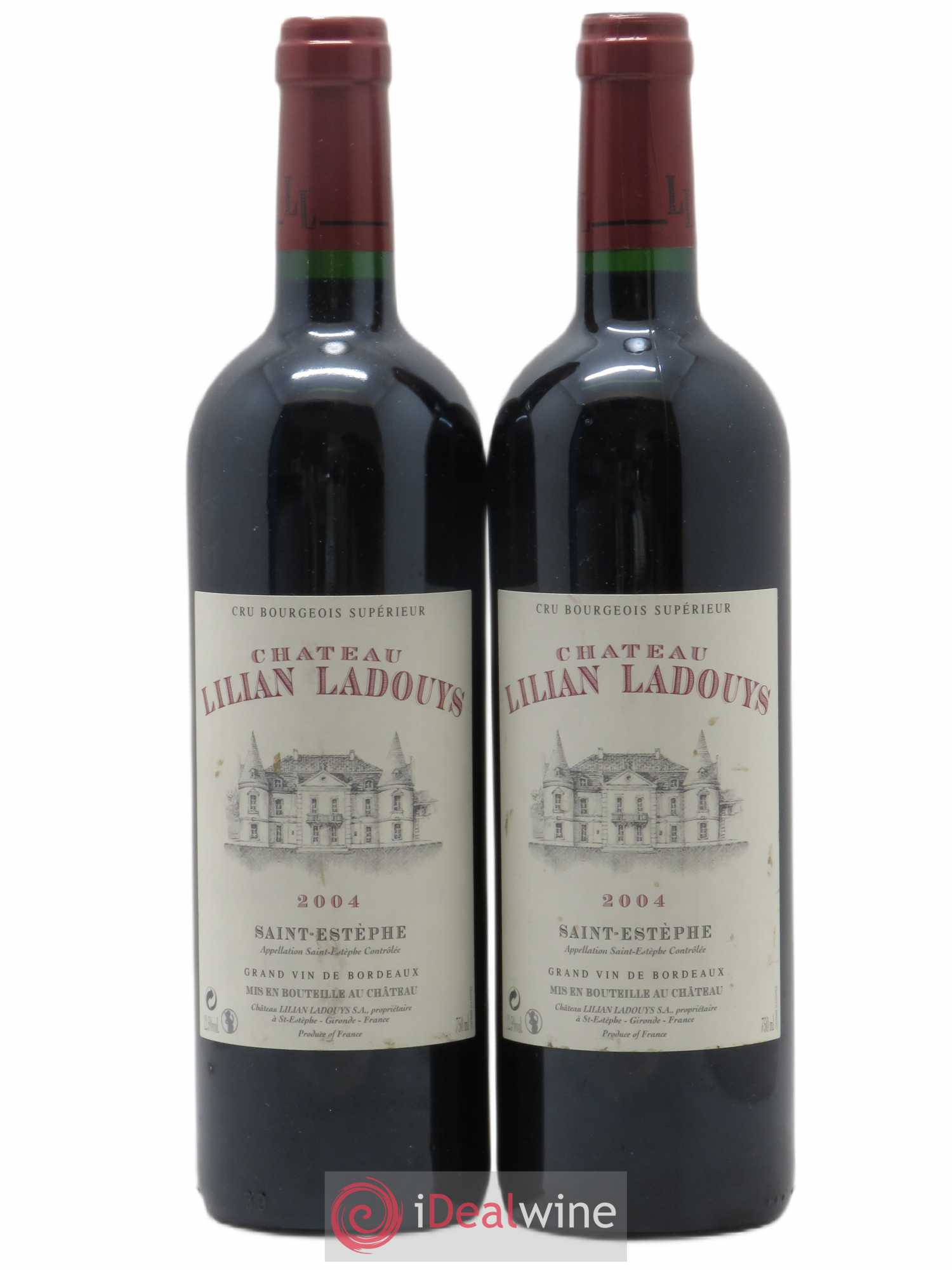 Château Lilian Ladouys Cru Bourgeois 2004 - Lot de 2 bouteilles - 0