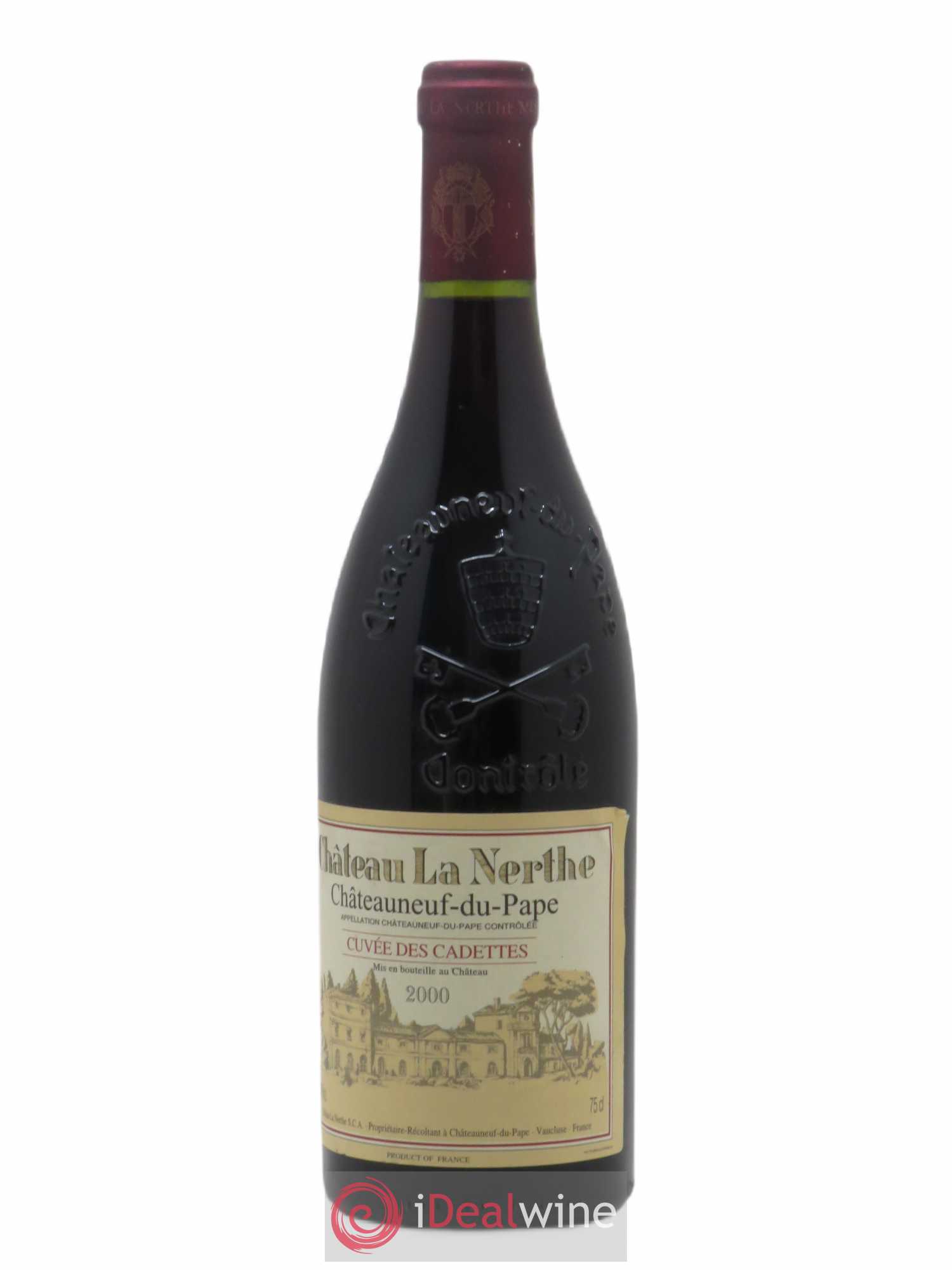 Châteauneuf-du-Pape Château La Nerthe Cuvée des Cadettes Famille Richard 2000 - Lot de 1 bouteille - 0