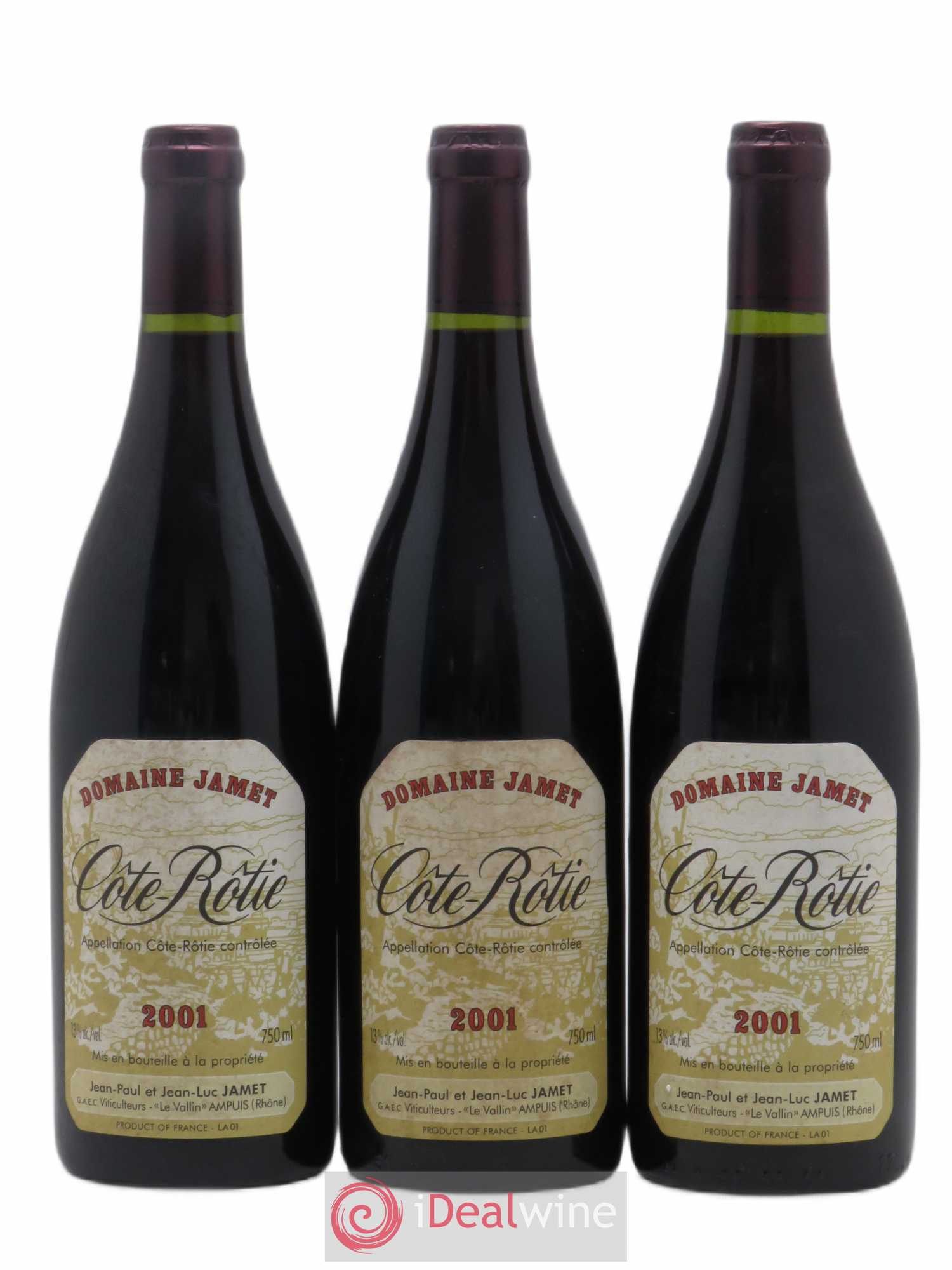 Côte-Rôtie Jamet (Domaine) 2001 - Lot de 3 bouteilles - 0