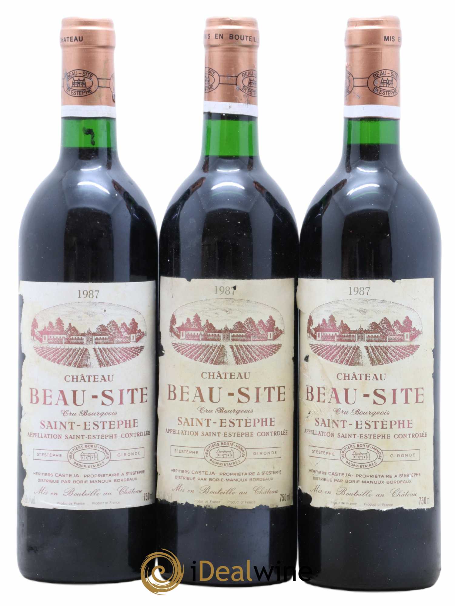 Château Beau Site Cru Bourgeois (senza prezzo di riserva) 1987 - Lotto di 3 bottiglie - 0
