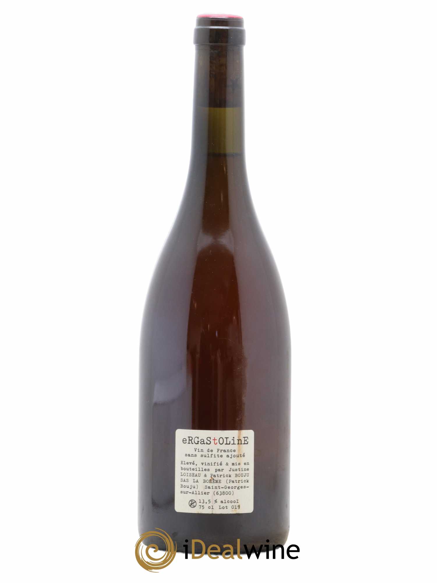 Vin de France Ergastoline Patrick Bouju - La Bohème 2019 - Lot de 1 bouteille - 1