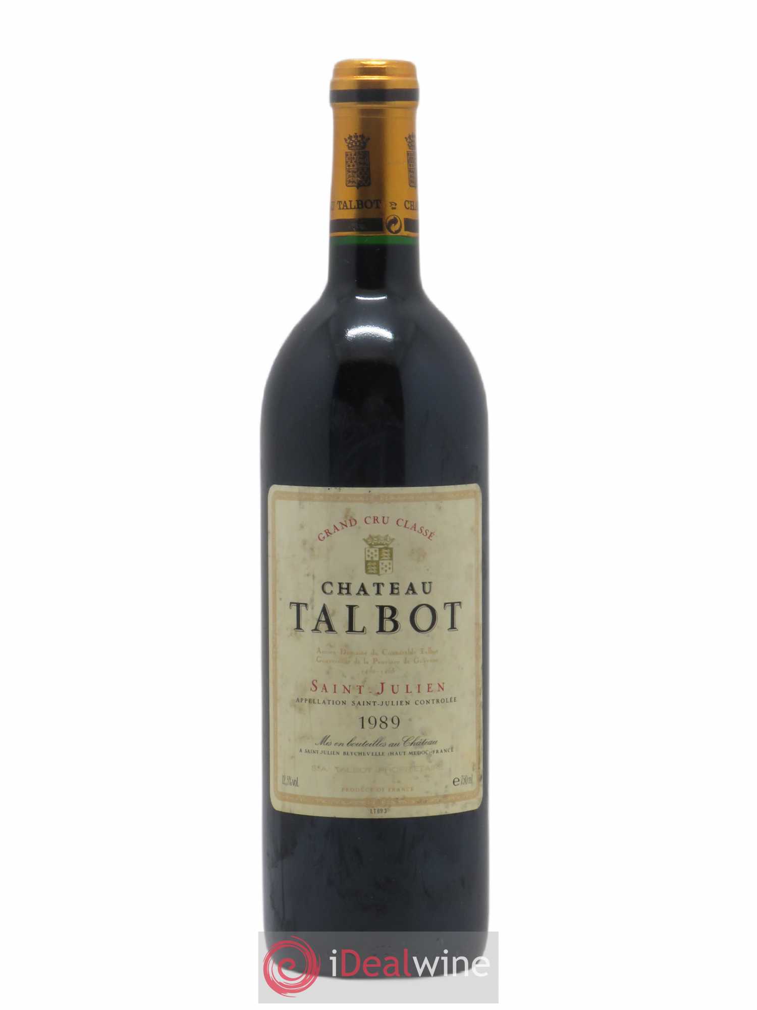 Château Talbot 4ème Grand Cru Classé 1989 - Lot de 1 bouteille - 0
