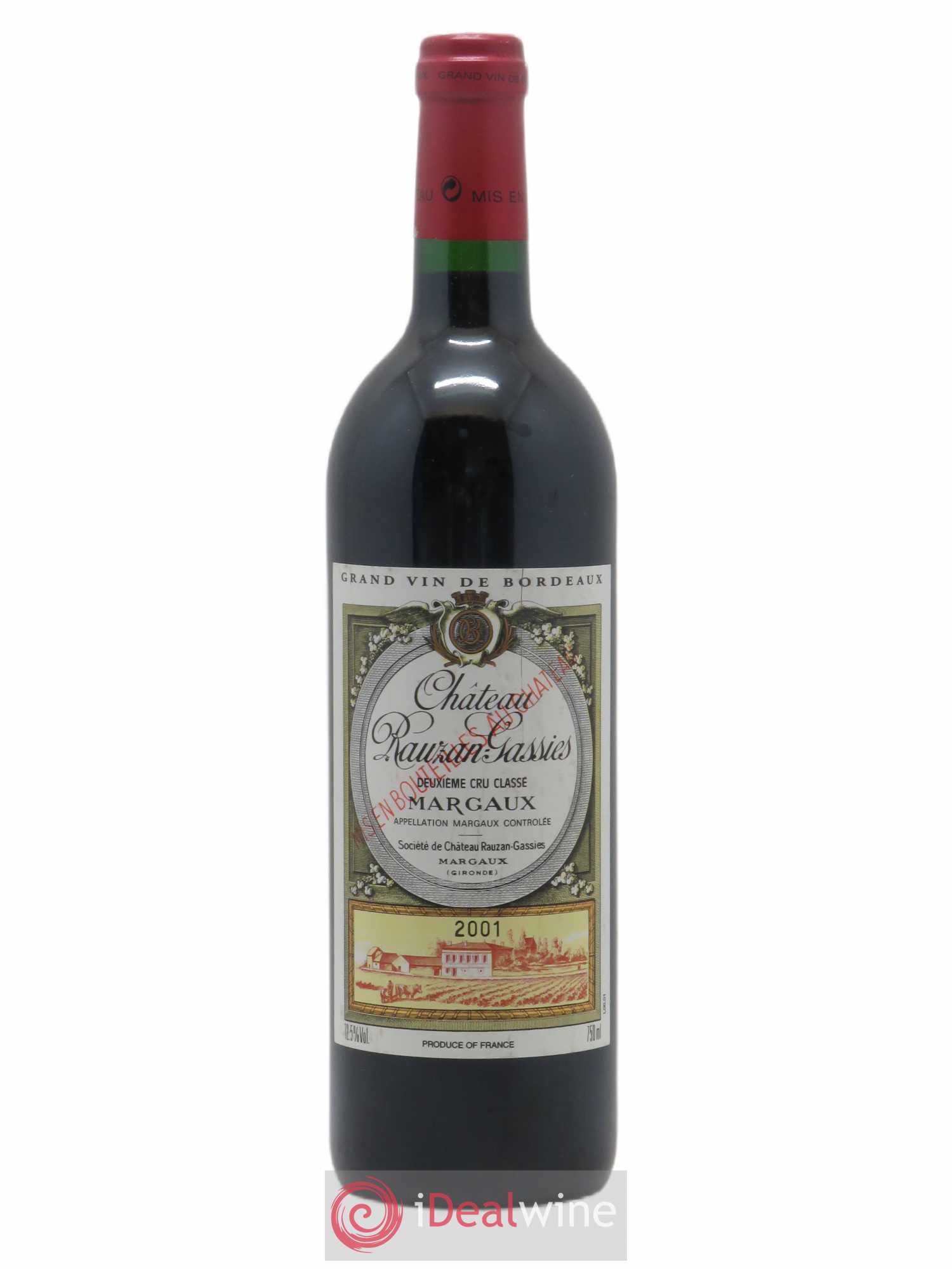 Château Rauzan-Gassies 2ème Grand Cru Classé 2001 - Lot de 1 bouteille - 0