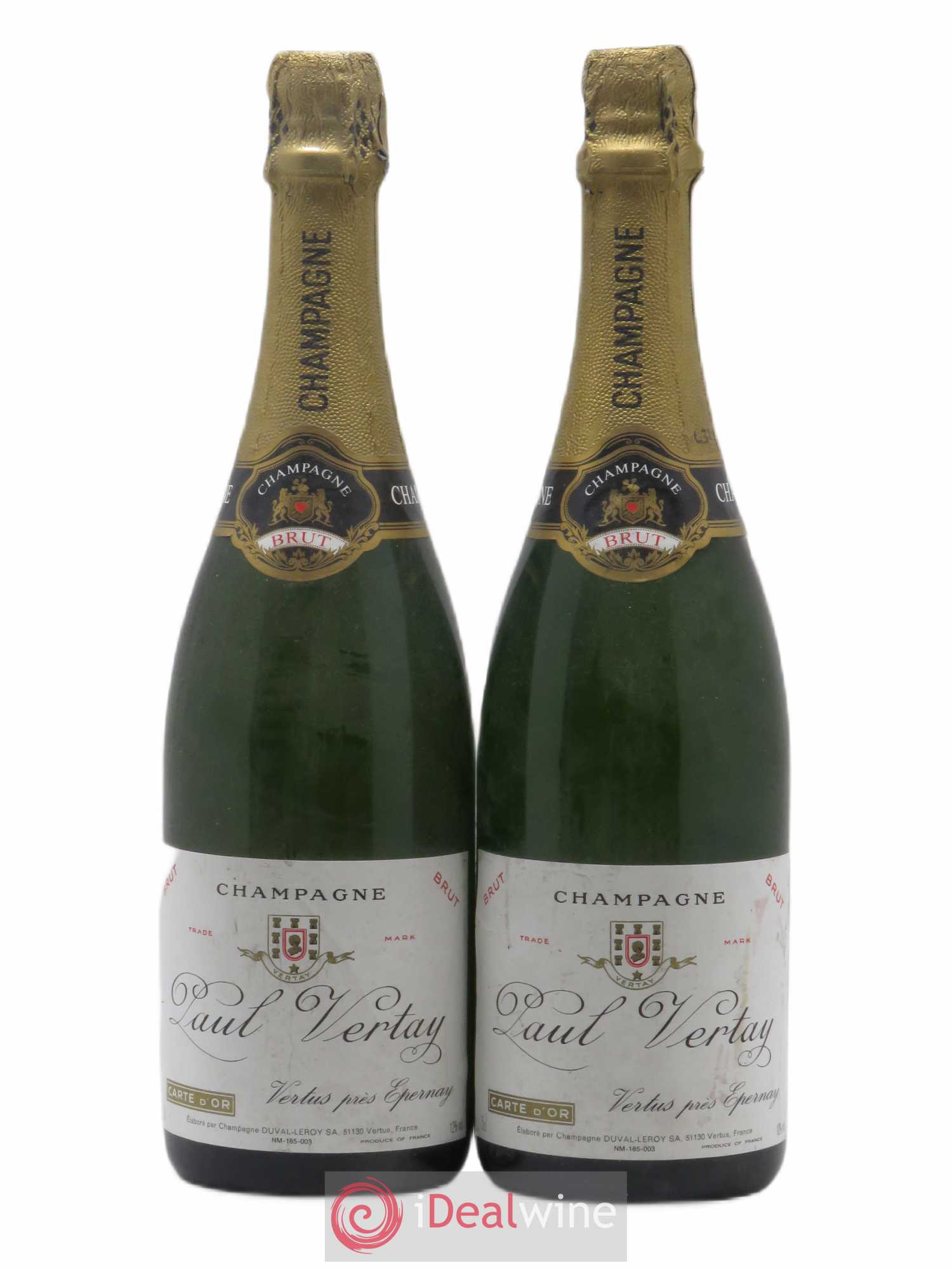 Champagne Paul Vertay Brut Carte d'Or - Posten von 2 Flaschen - 0