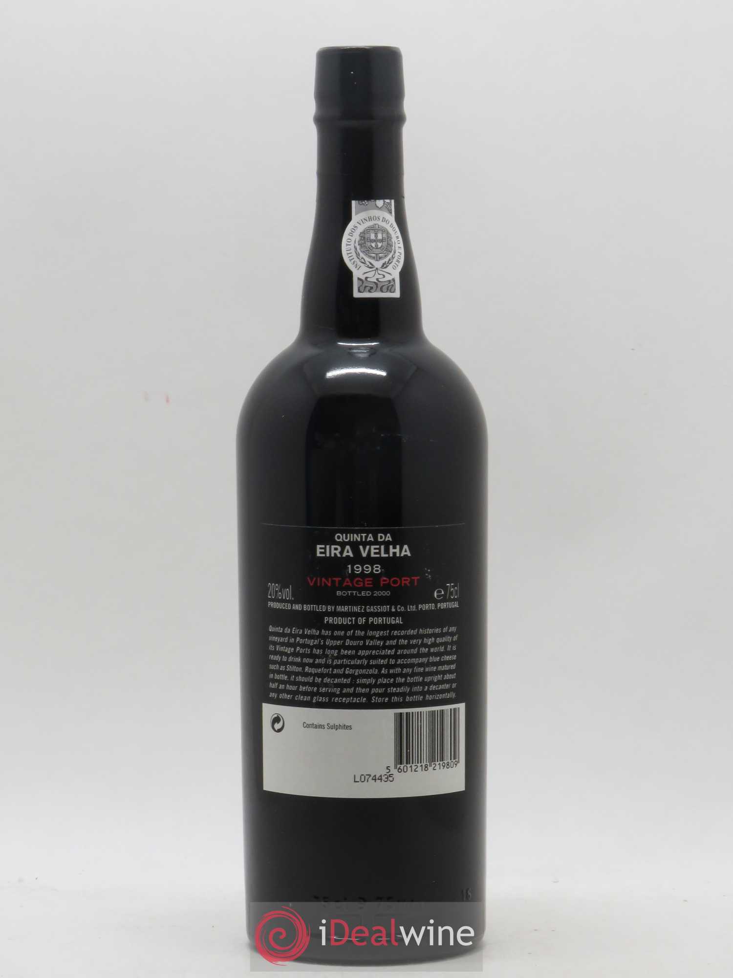 Porto Quinta da Eira Velha Vintage 1998 - Posten von 1 Flasche - 1