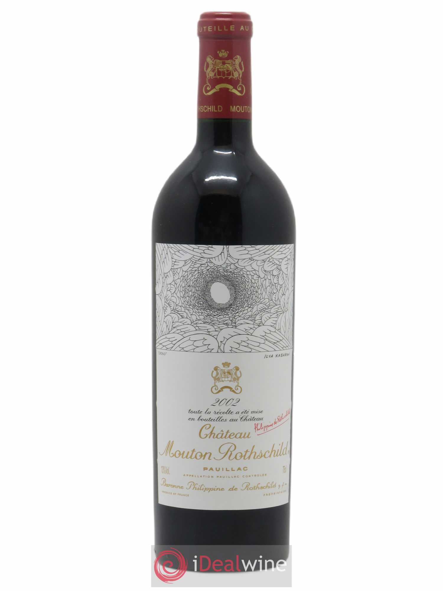Château Mouton Rothschild 1er Grand Cru Classé 2002 - Lot de 1 bouteille - 0