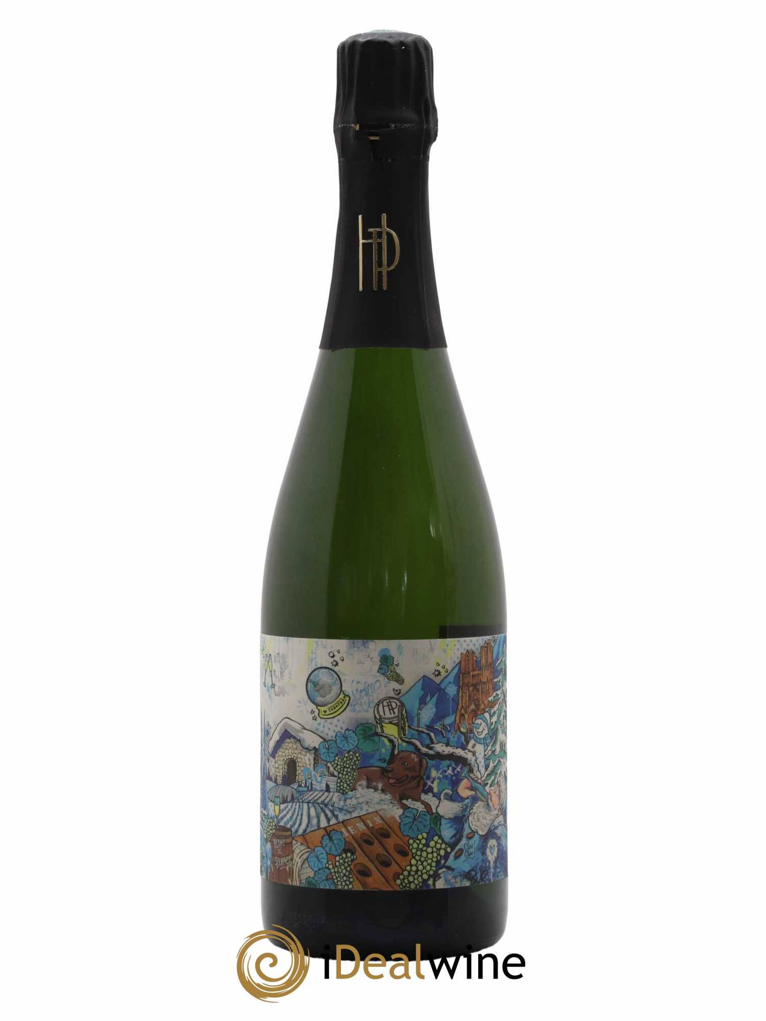 Champagne Extra-Brut Blanc comme Neige Romain Henin Illustration Bur Artist - Lot de 1 bouteille - 0