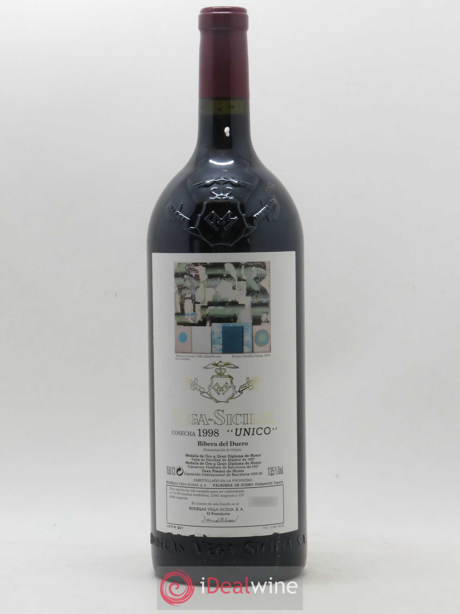 Ribera Del Duero DO Vega Sicilia Unico Famille Alvarez 1998 - Lot de 1 magnum - 1