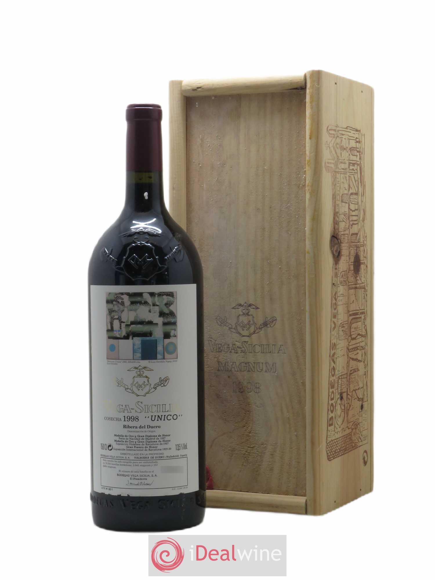 Ribera Del Duero DO Vega Sicilia Unico Famille Alvarez 1998 - Lot de 1 magnum - 0