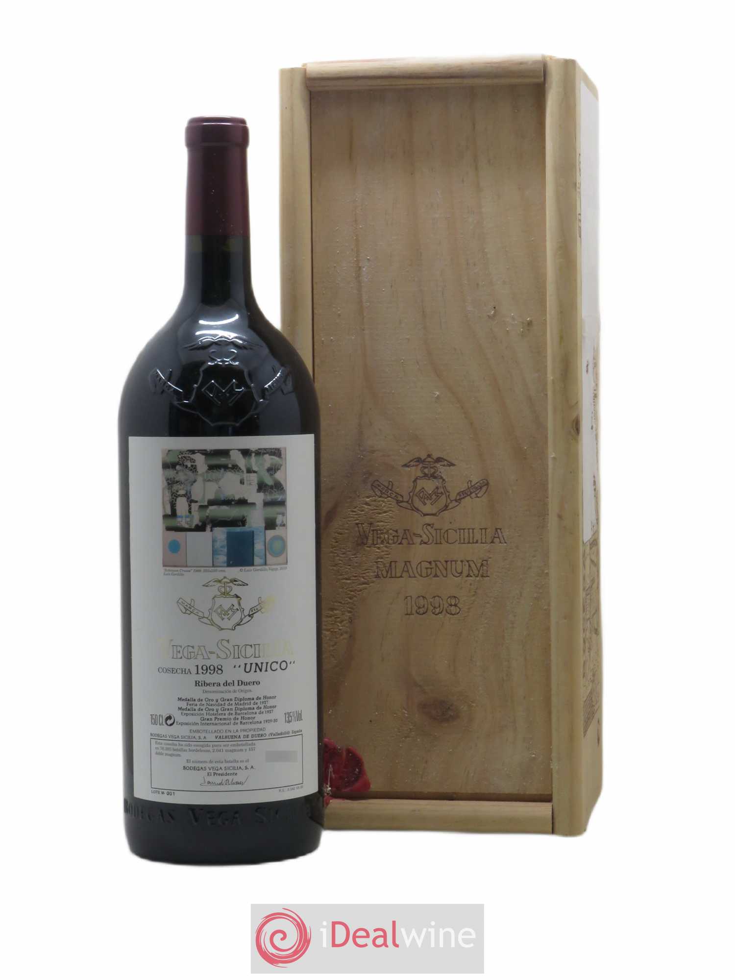 Ribera Del Duero DO Vega Sicilia Unico Famille Alvarez 1998 - Lot de 1 magnum - 0