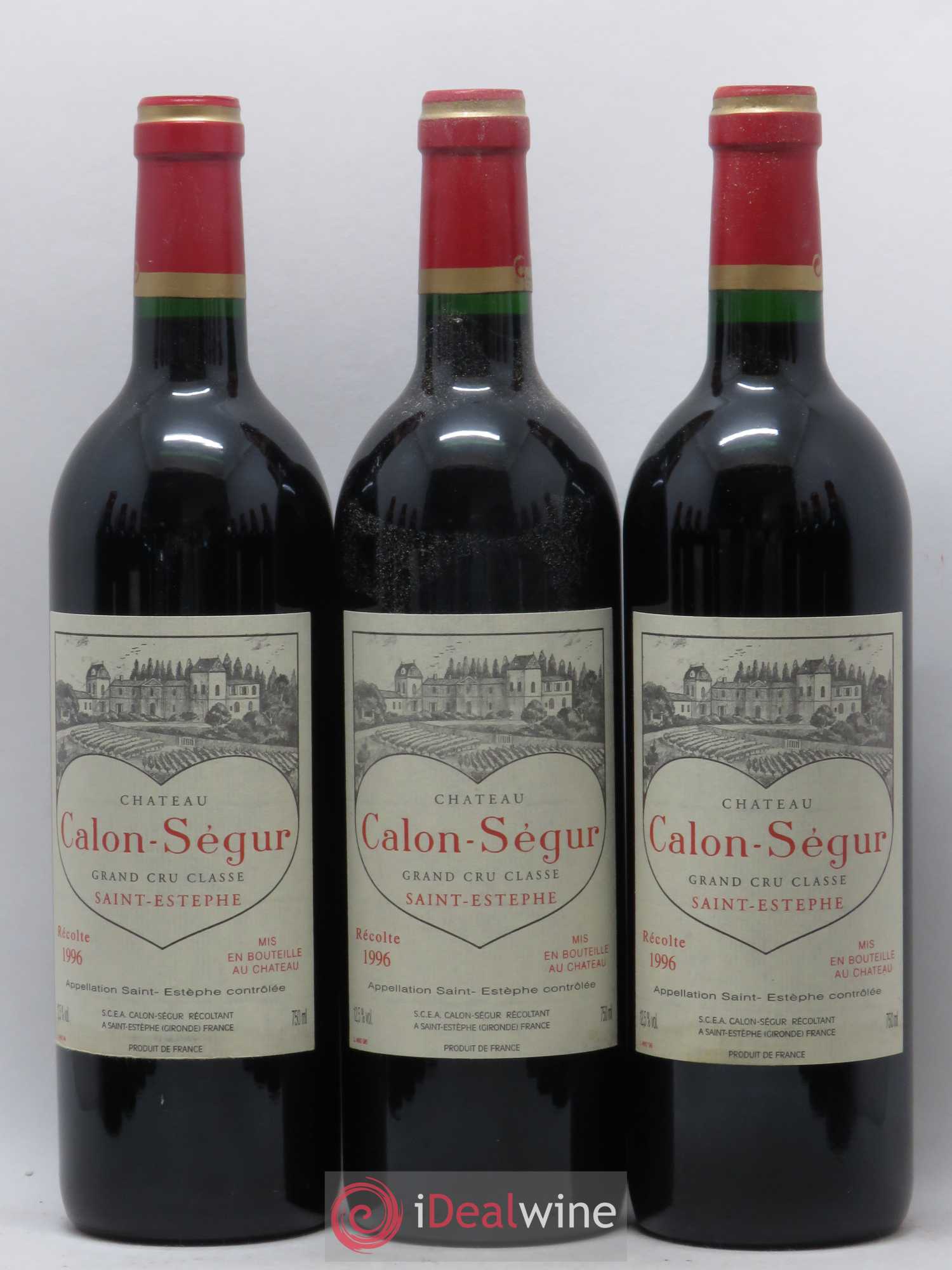 Château Calon Ségur 3ème Grand Cru Classé 1996 - Lot de 12 bouteilles - 1