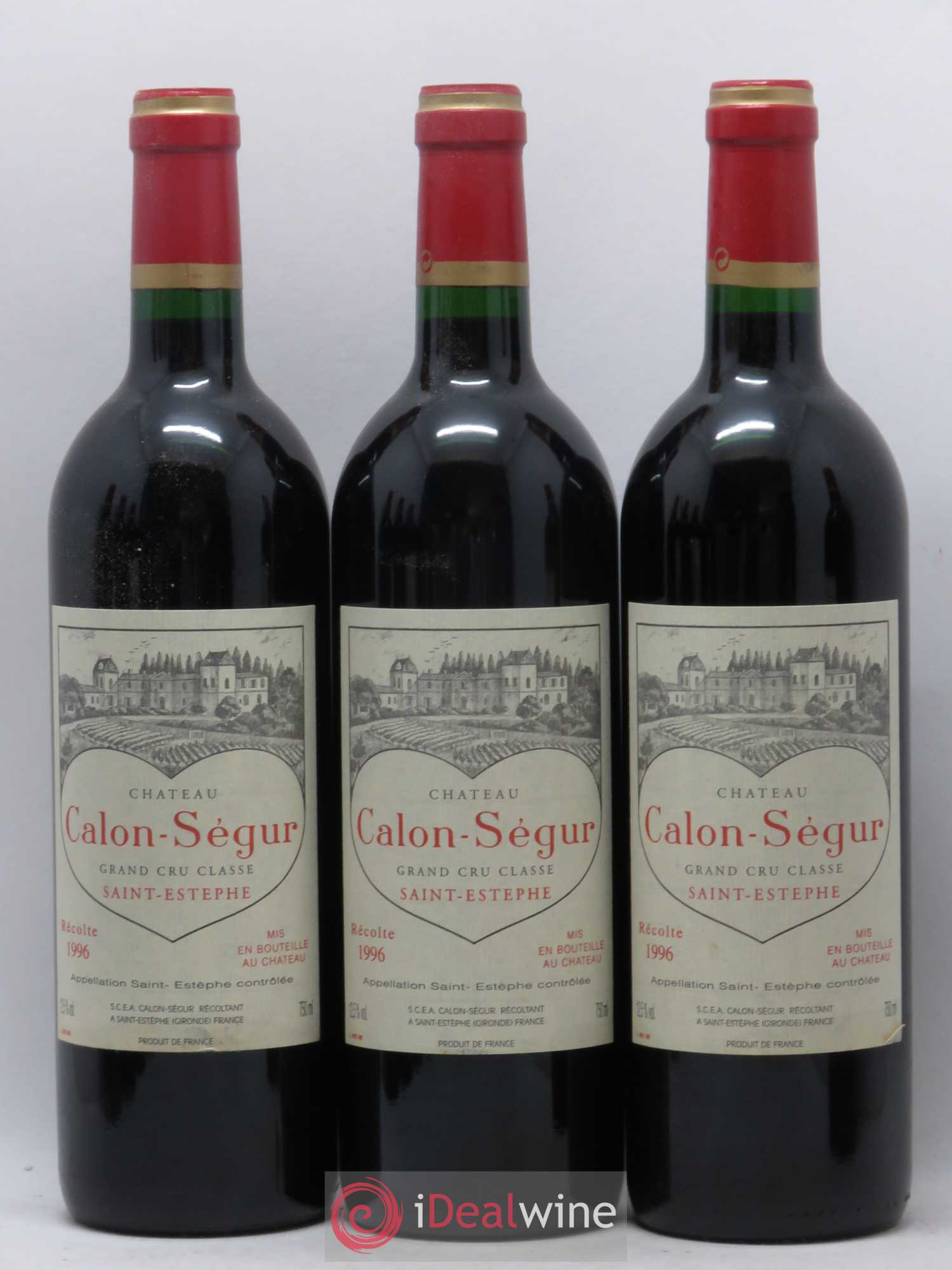 Château Calon Ségur 3ème Grand Cru Classé 1996 - Lot de 12 bouteilles - 2