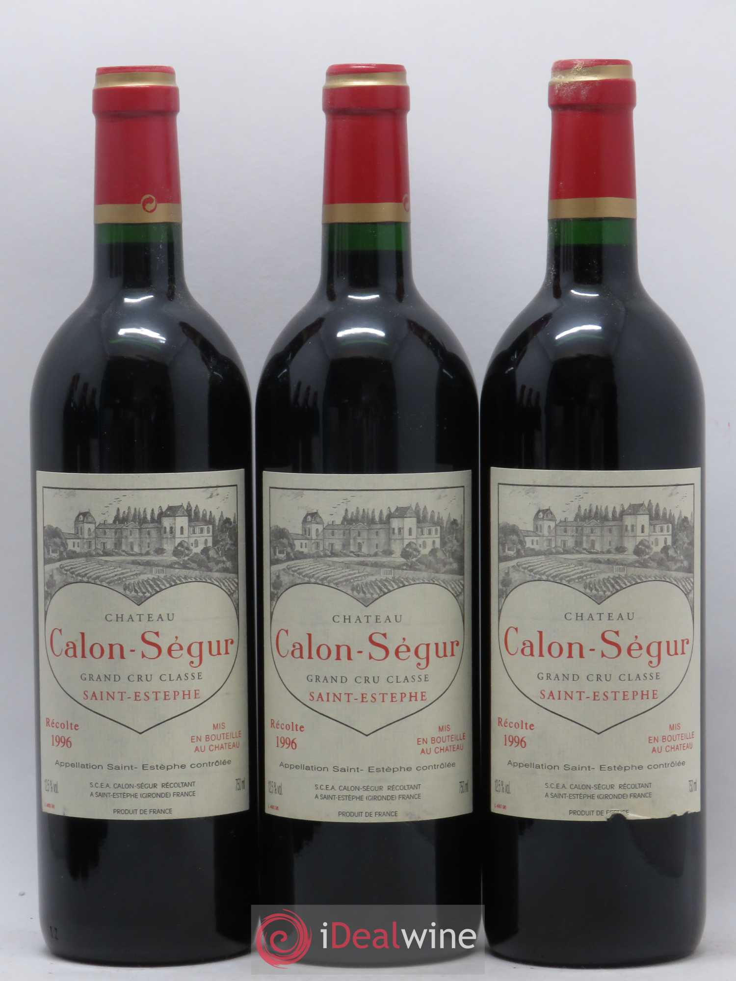 Château Calon Ségur 3ème Grand Cru Classé 1996 - Lot de 12 bouteilles - 3