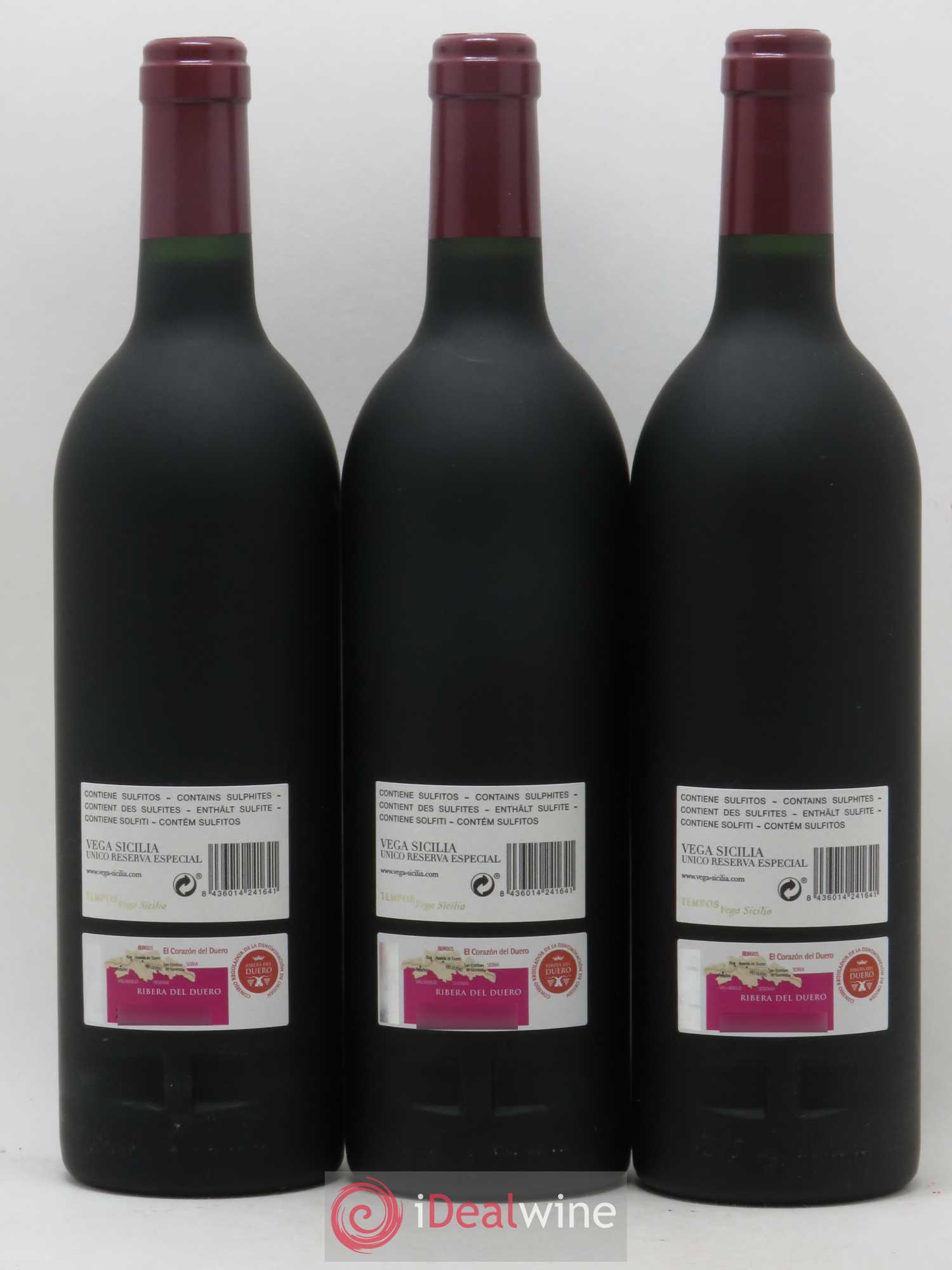Ribera Del Duero Vega Sicilia Unico Reserva Especial Famille Alvarez - Lot de 3 bouteilles - 1