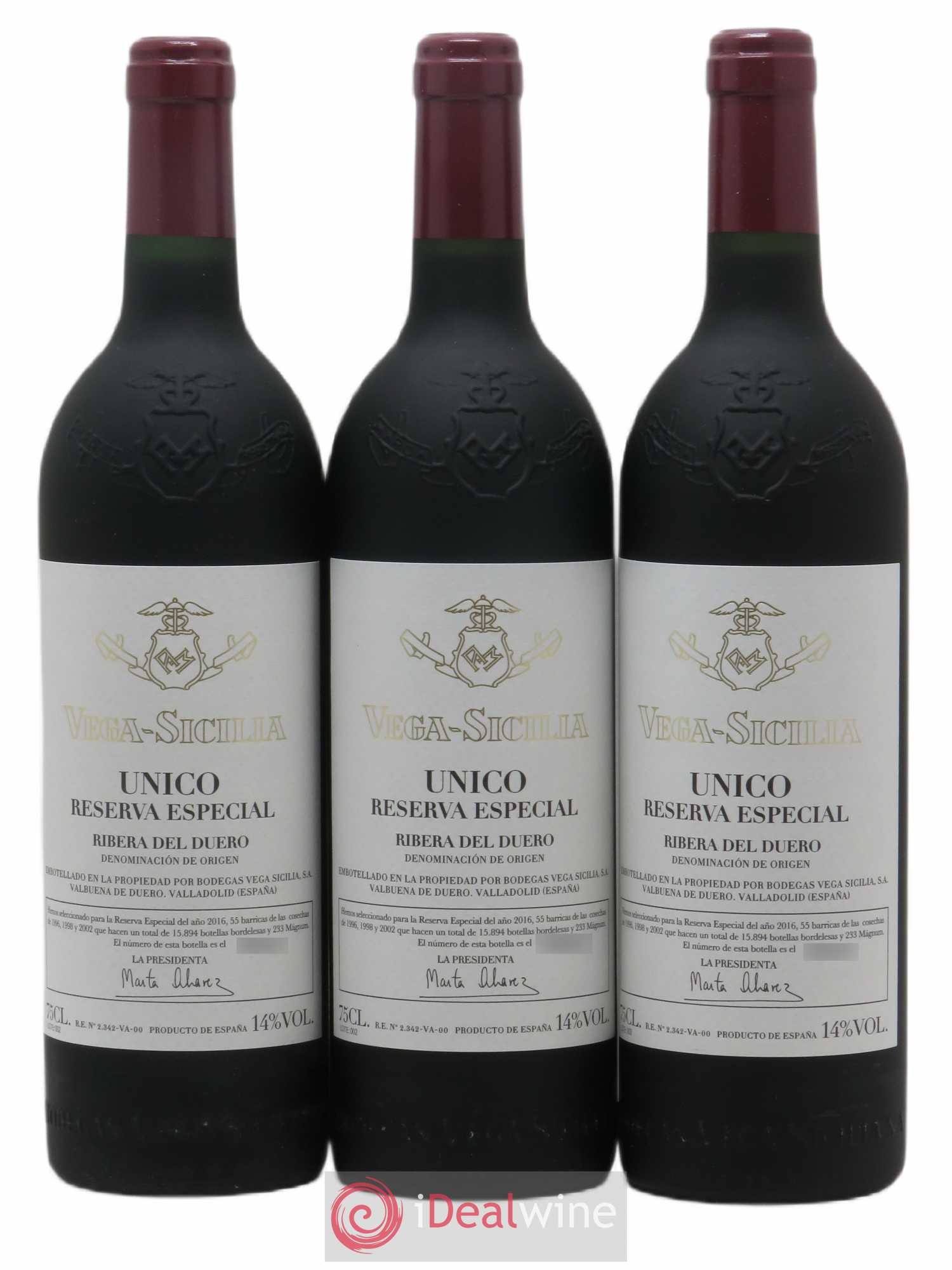 Ribera Del Duero Vega Sicilia Unico Reserva Especial Famille Alvarez - Lot de 3 bouteilles - 0
