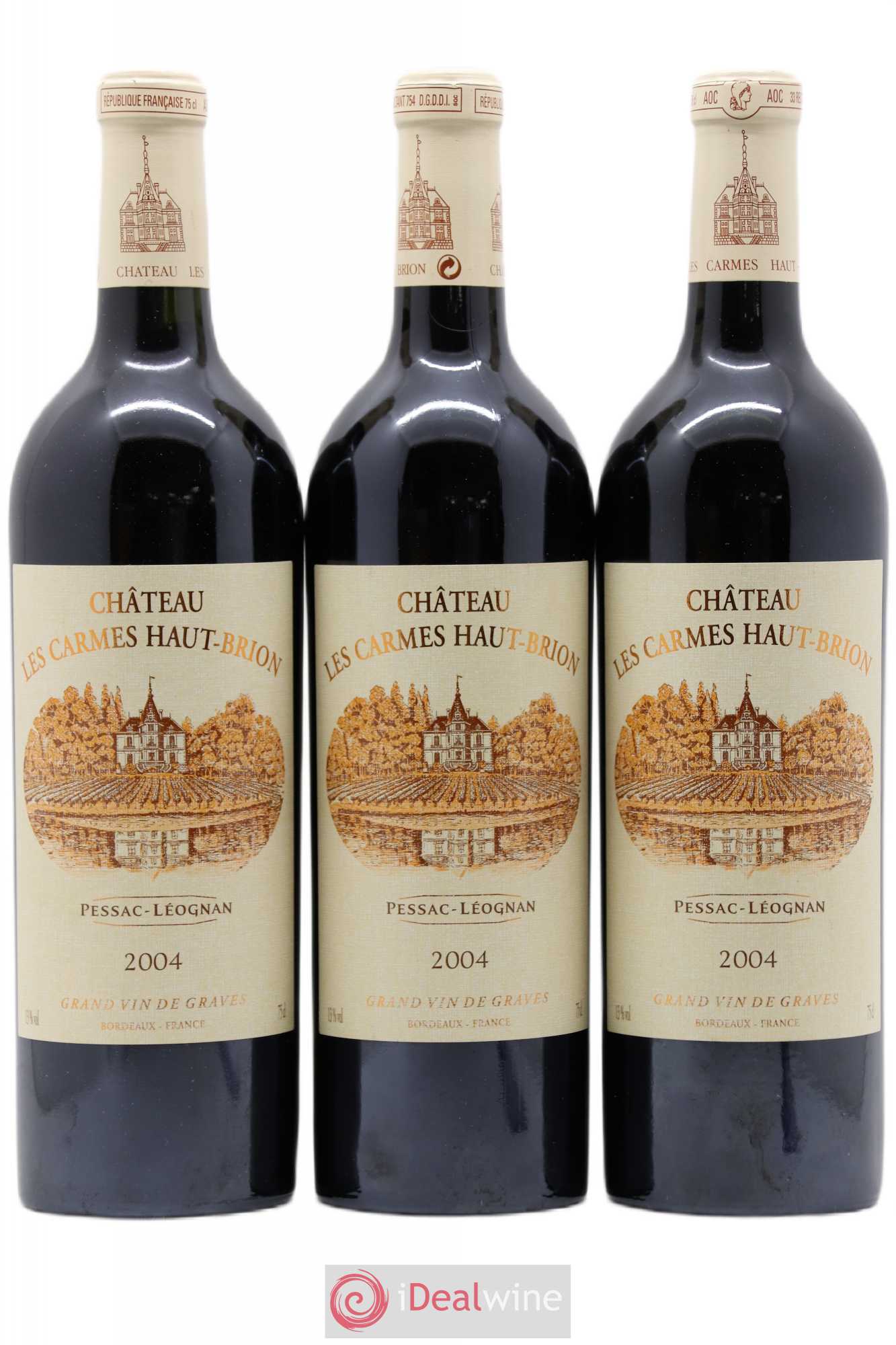 Château Les Carmes Haut-Brion 2004 - Lot de 3 bouteilles - 0