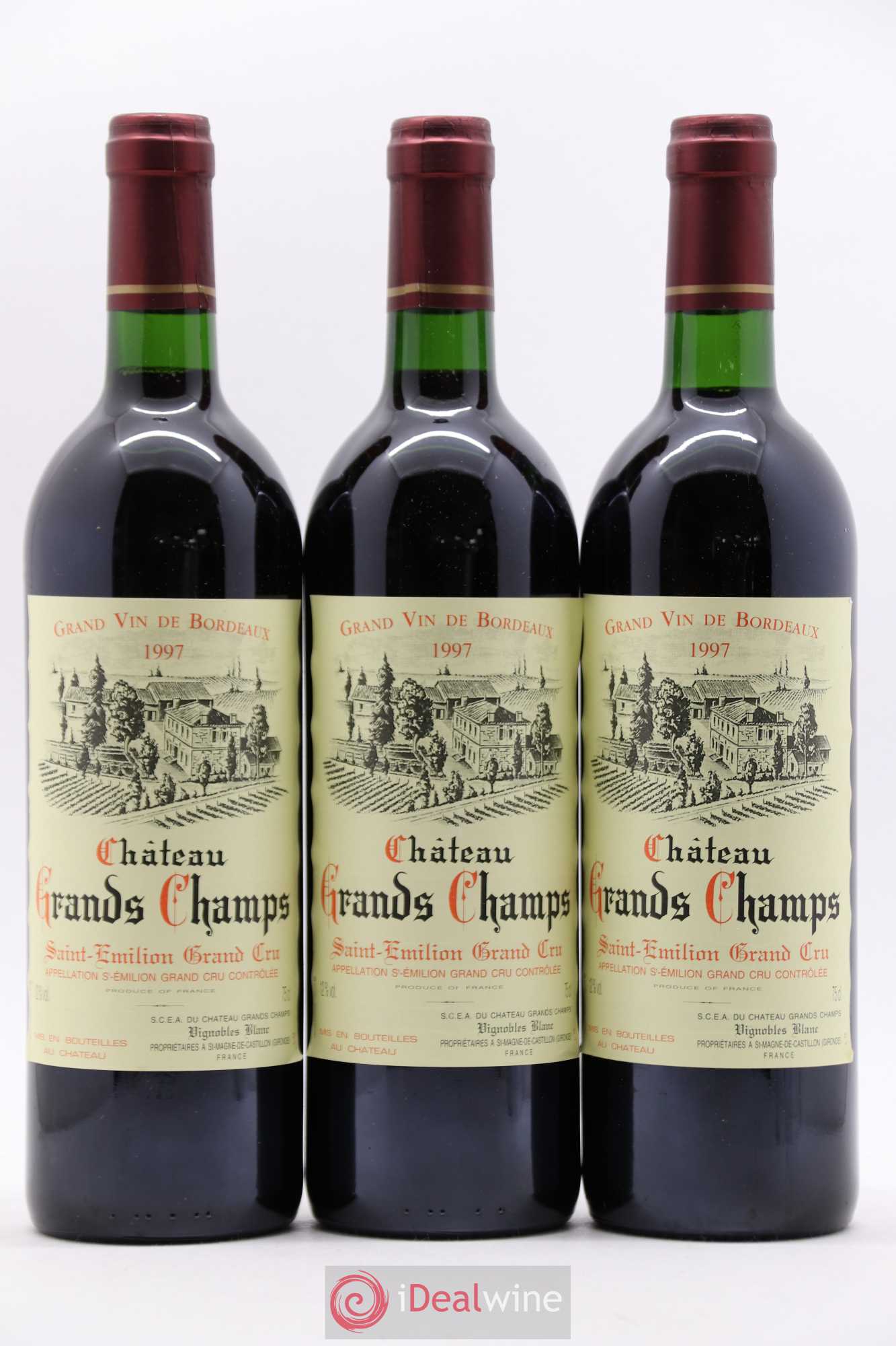 Saint-Émilion Grand Cru Château Grands Champs 1997 - Lot de 12 bouteilles - 3