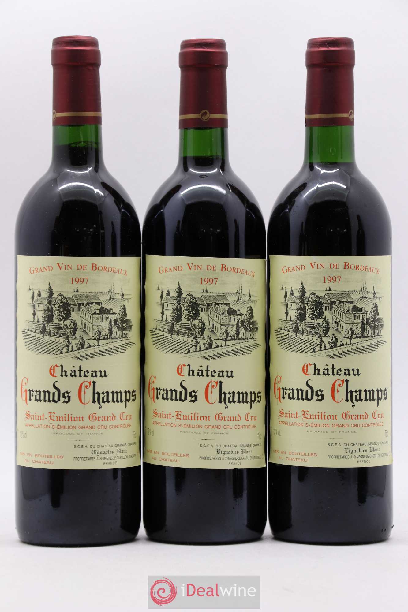 Saint-Émilion Grand Cru Château Grands Champs 1997 - Posten von 6 Flaschen - 2