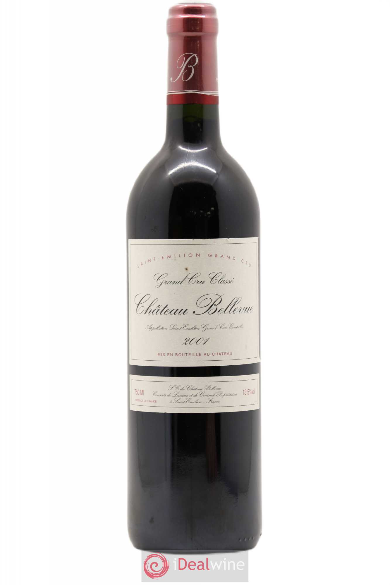 Château Bellevue Grand Cru Classé 2001 - Lot de 1 bouteille - 0